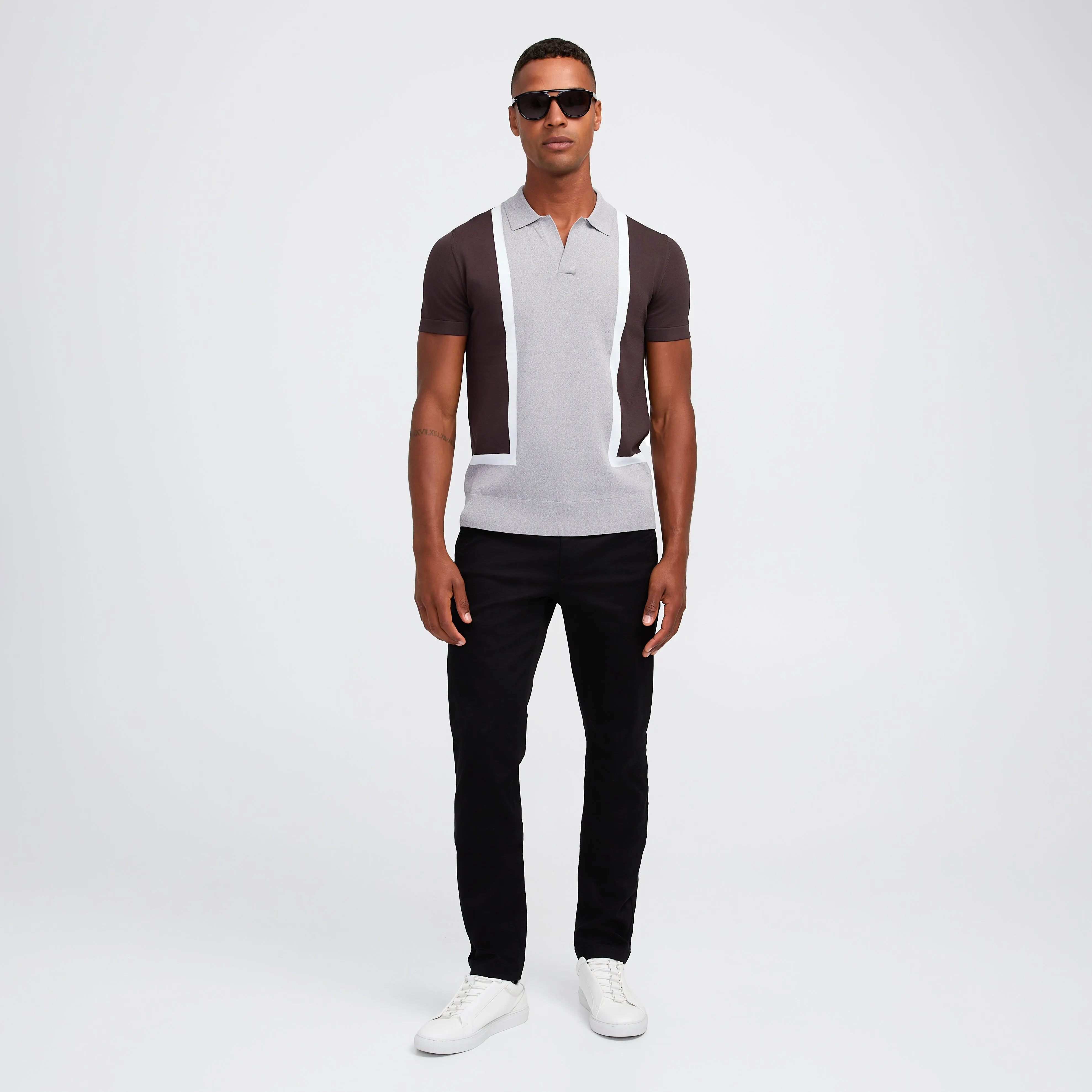 Slim Fit Cotton Stretch Chinos Black sold by Calibre product image thumbnail 2