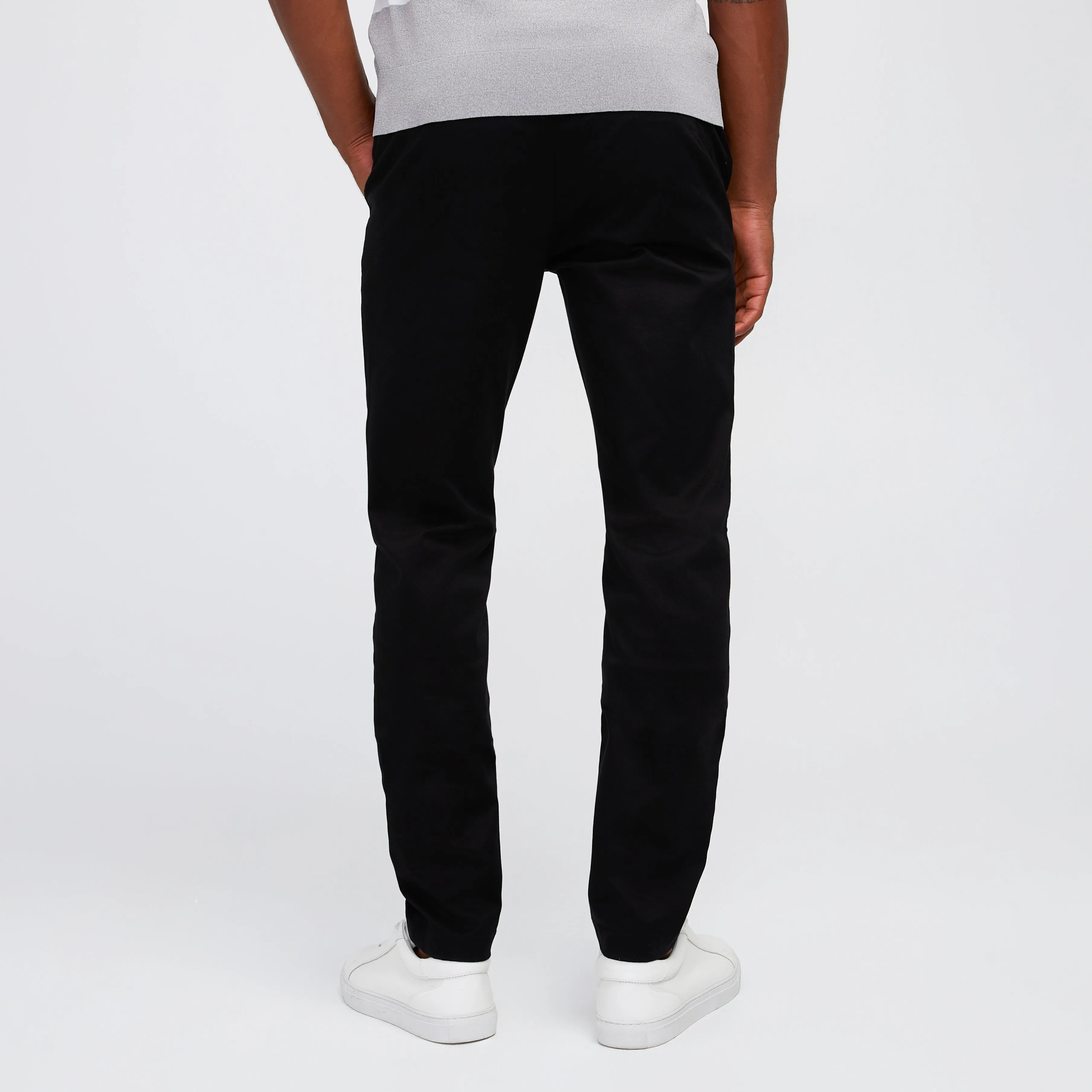 Slim Fit Cotton Stretch Chinos Black sold by Calibre product image thumbnail 4