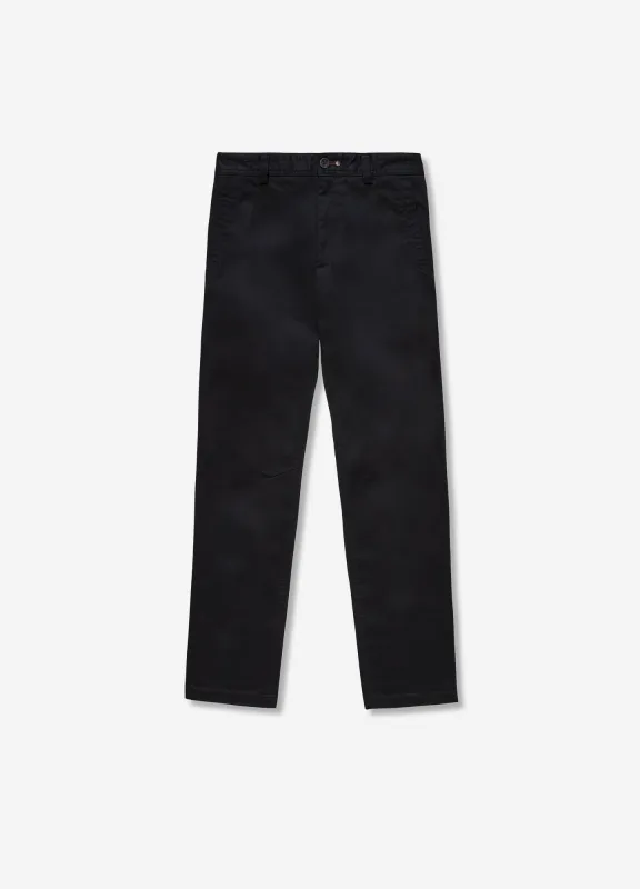Slim Fit Cotton Stretch Chinos Black sold by Calibre