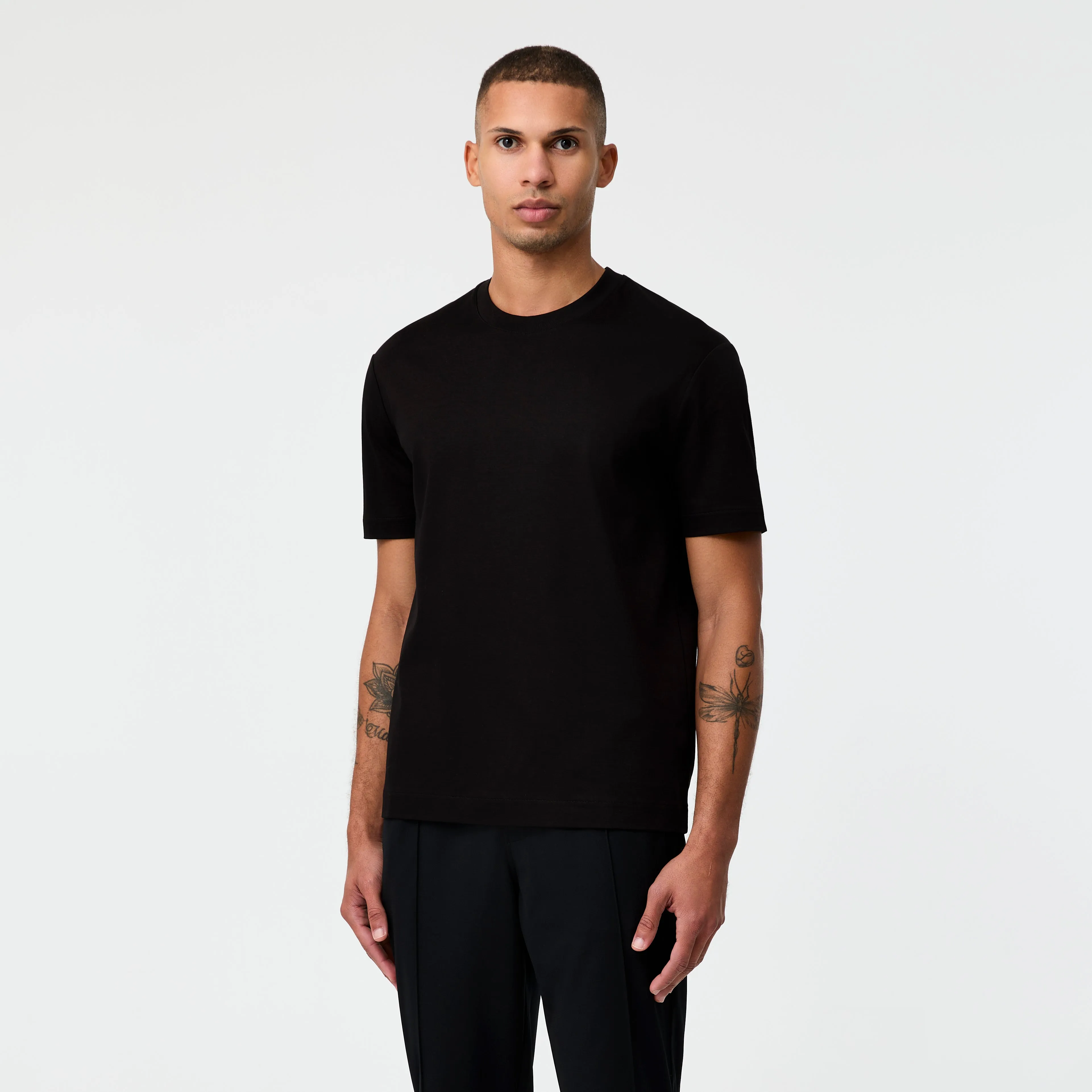 Relaxed Fit Crew Neck T-shirt Black sold by Calibre product image thumbnail 3