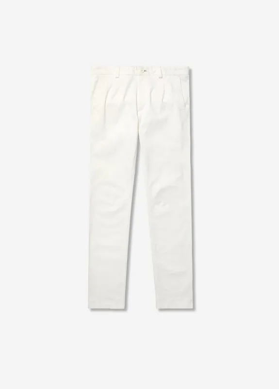 Slim Fit Cotton Stretch Chinos White sold by Calibre