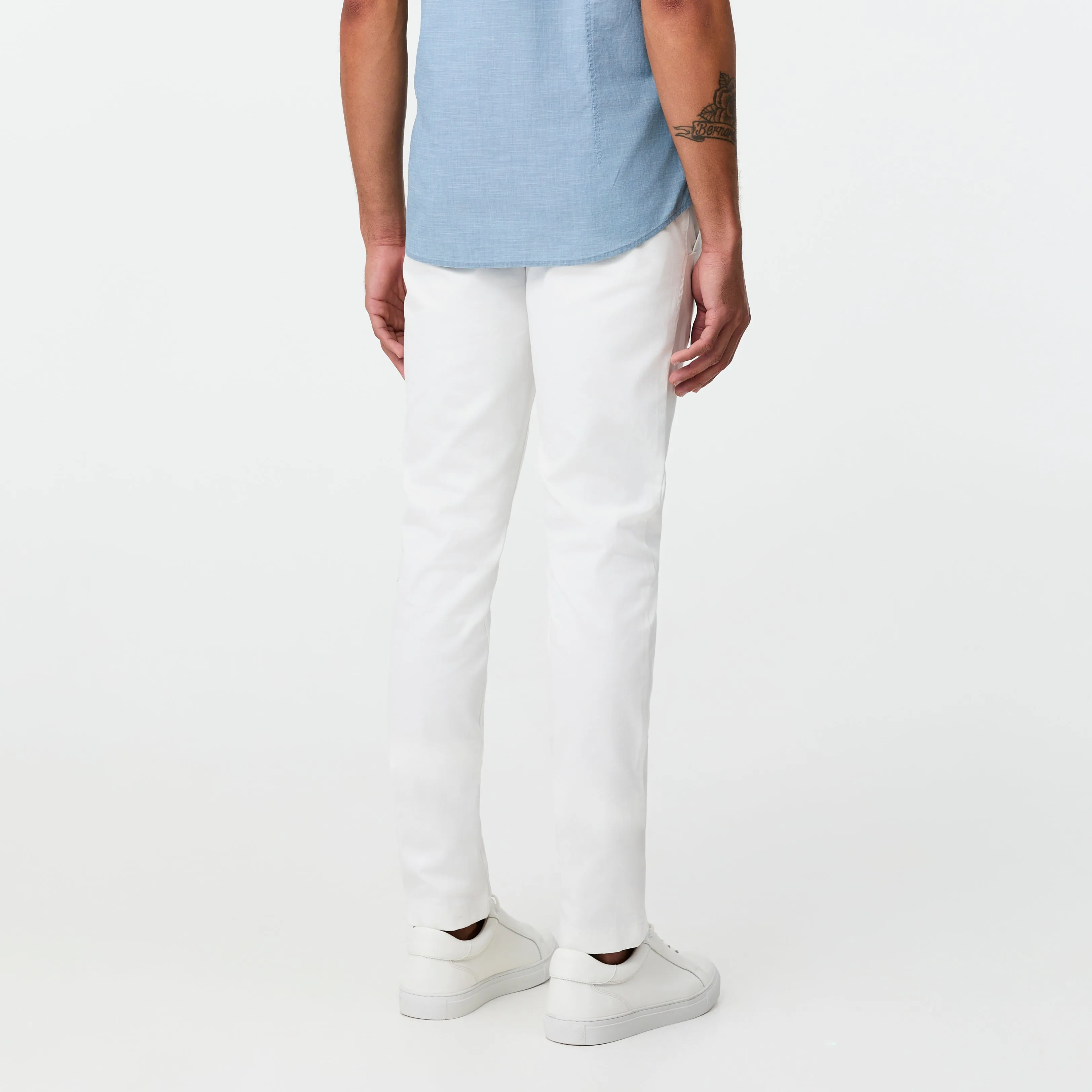 Slim Fit Cotton Stretch Chinos White sold by Calibre product image thumbnail 5