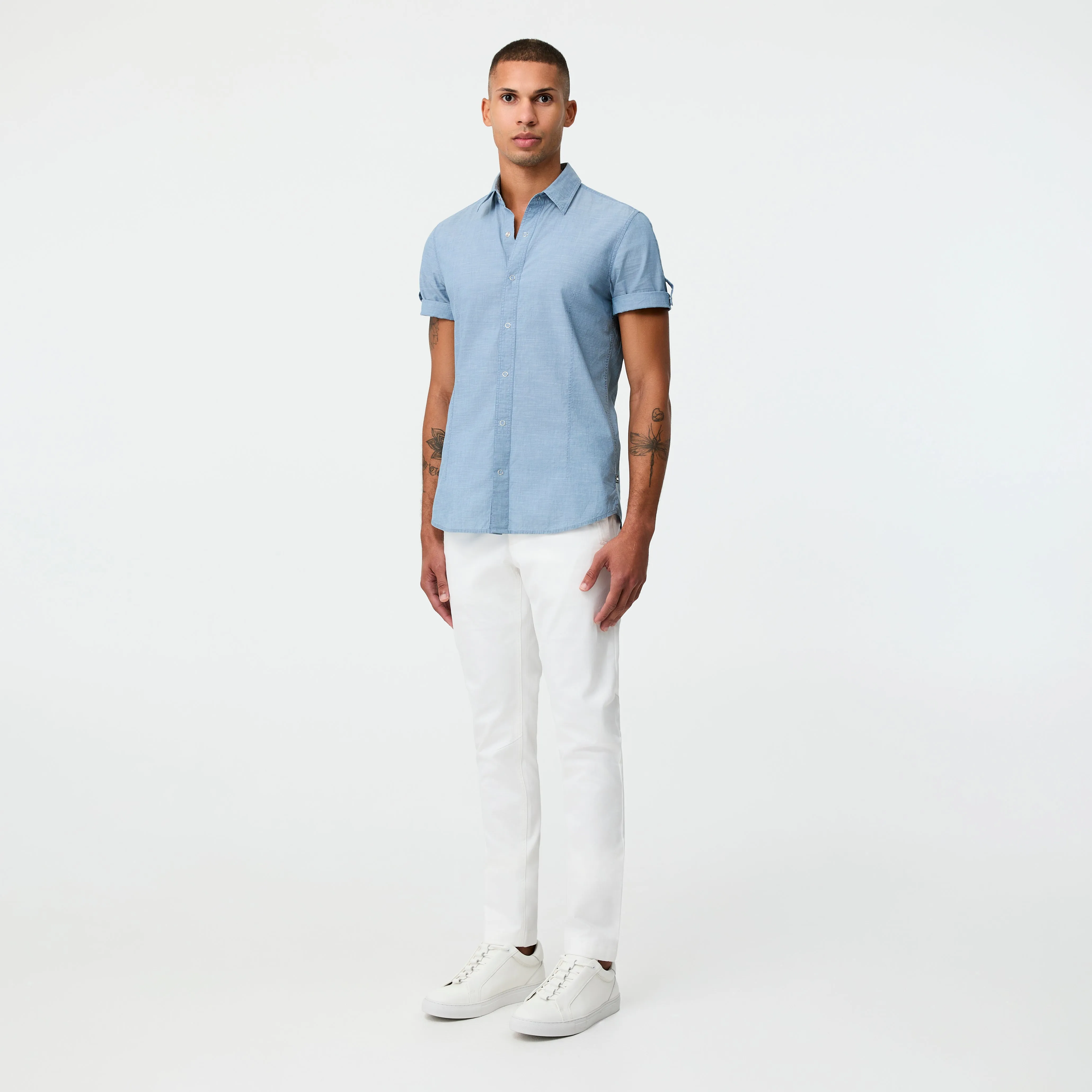 Slim Fit Cotton Stretch Chinos White sold by Calibre product image thumbnail 2