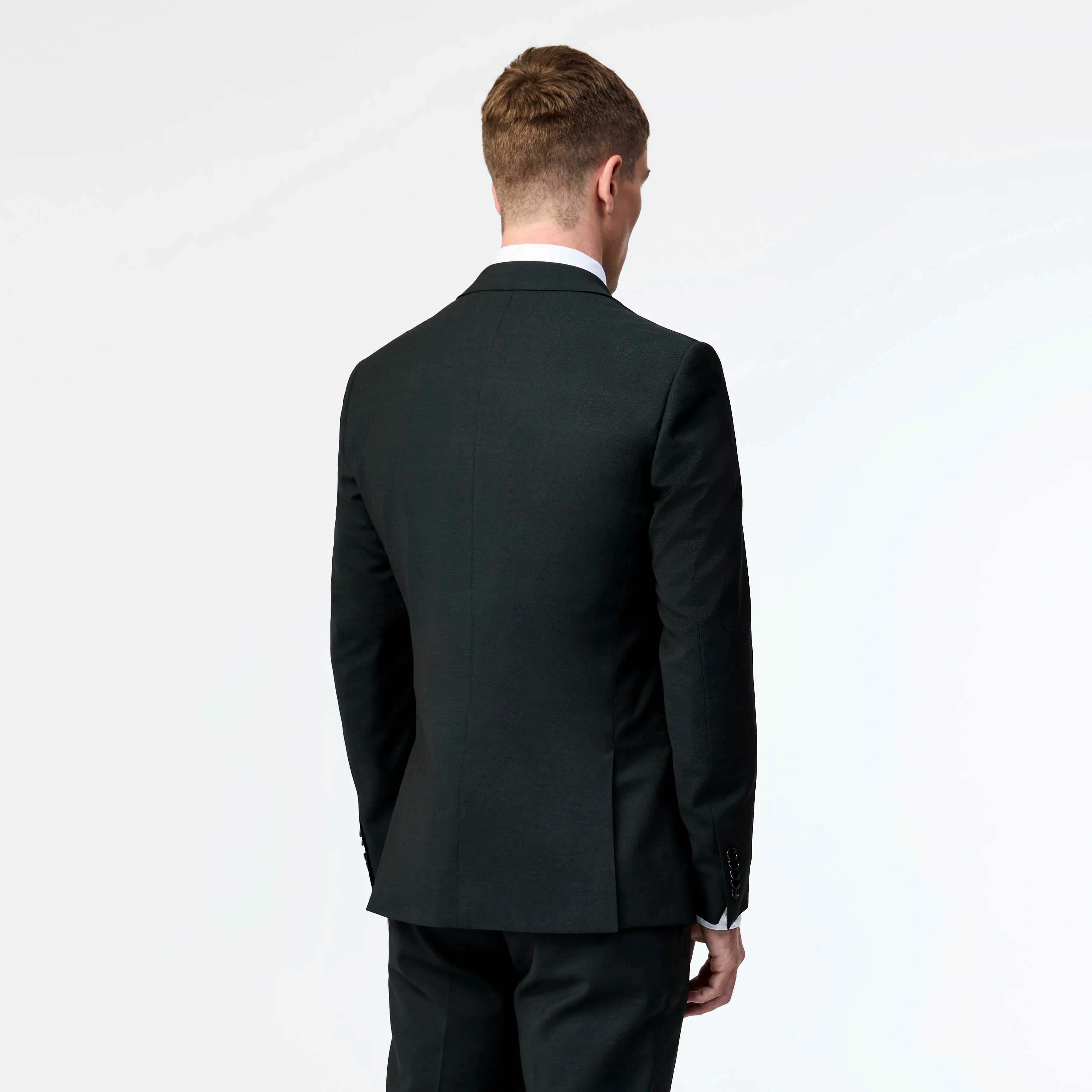 Wool Micro Textured Jacket Dark Green sold by Calibre product image thumbnail 5