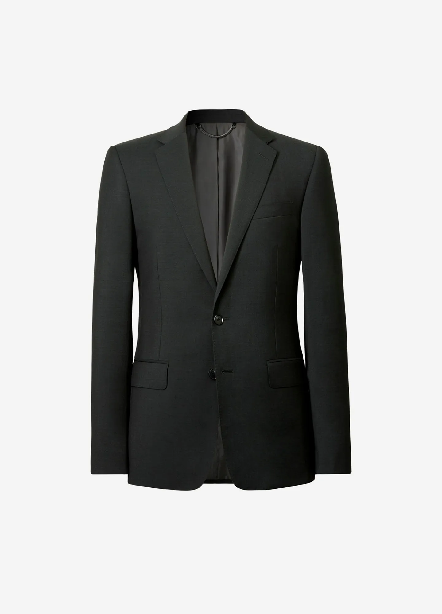 Wool Micro Textured Jacket Dark Green sold by Calibre