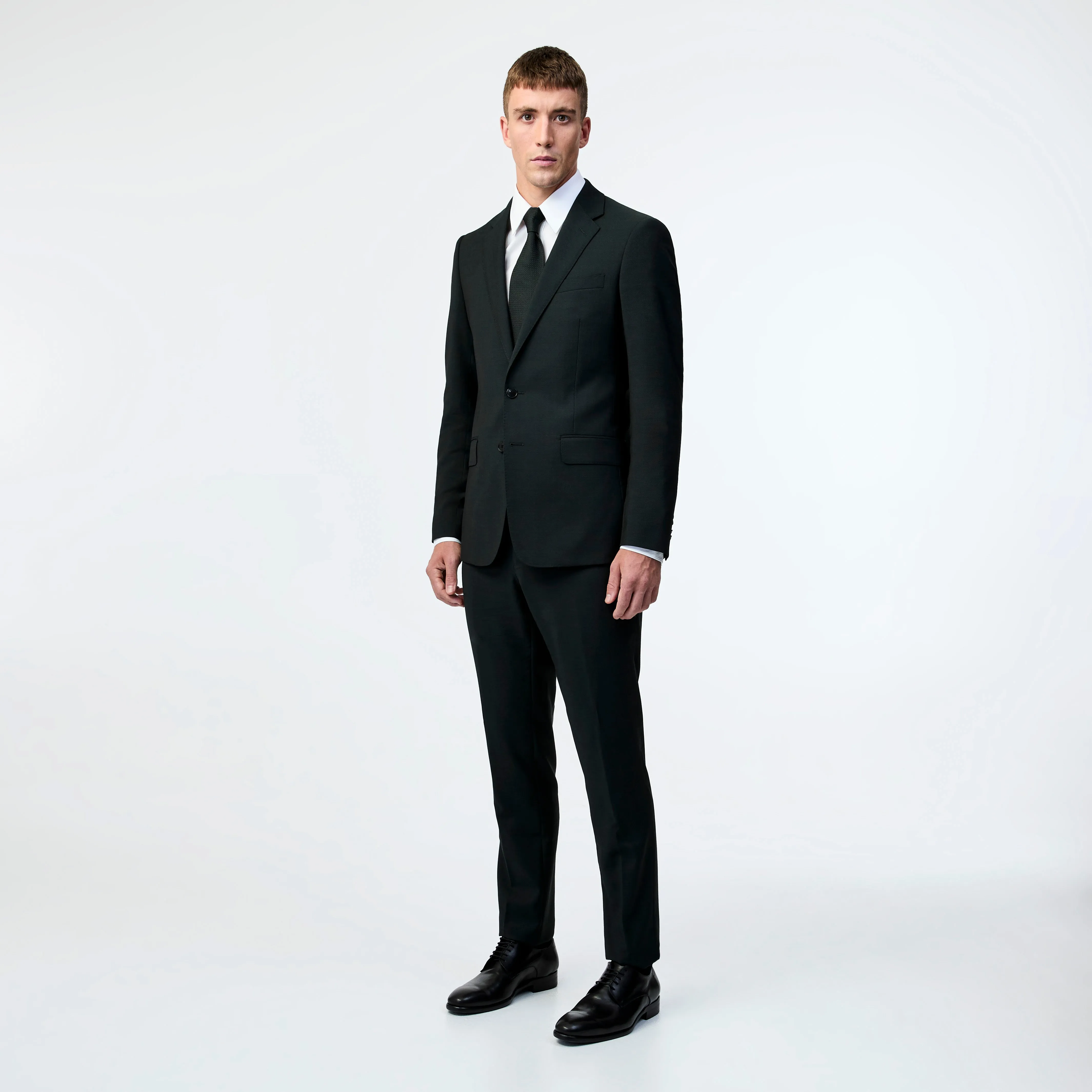 Wool Micro Textured Jacket Dark Green sold by Calibre product image thumbnail 2