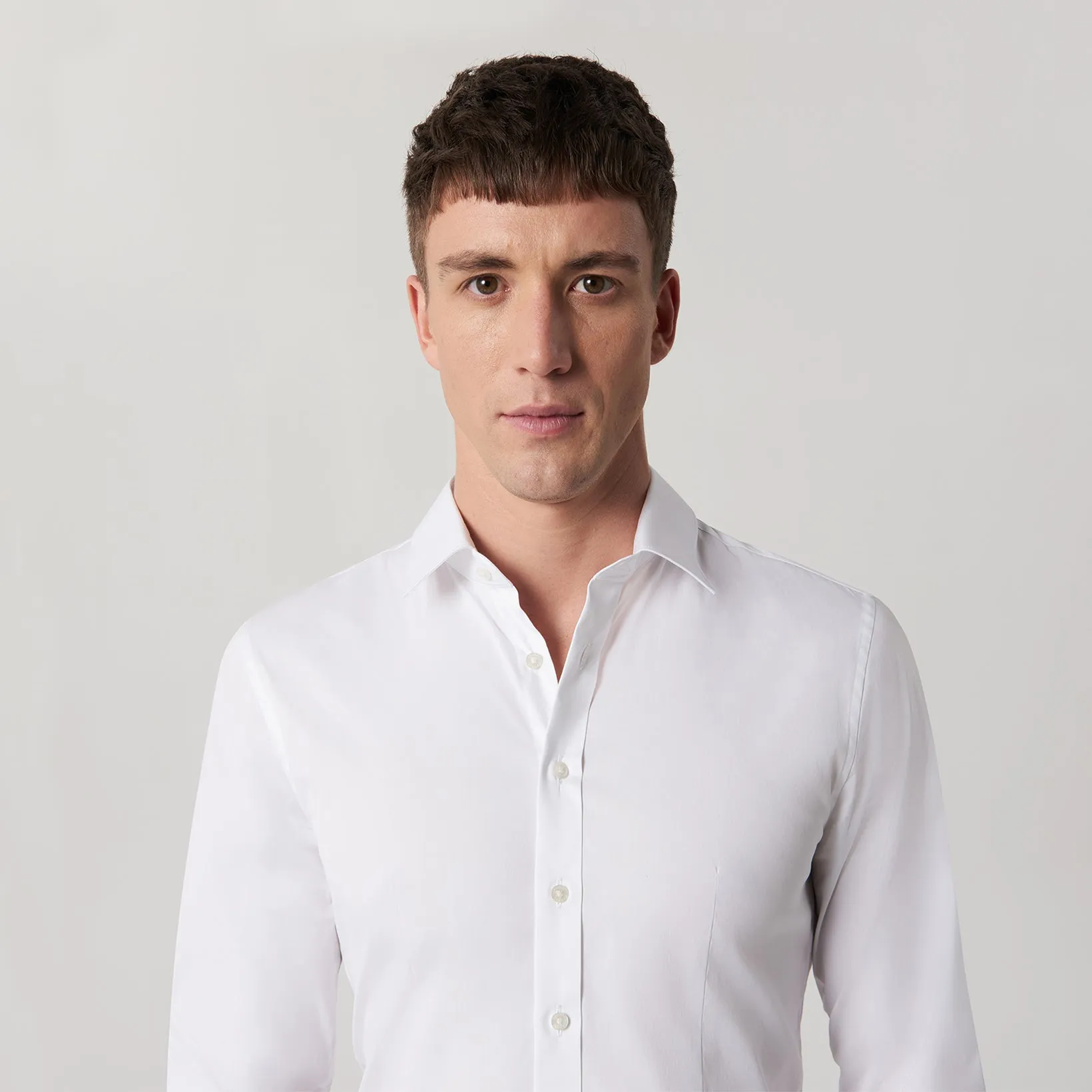Stretch Cotton Poplin Shirt White sold by Calibre product image thumbnail 4