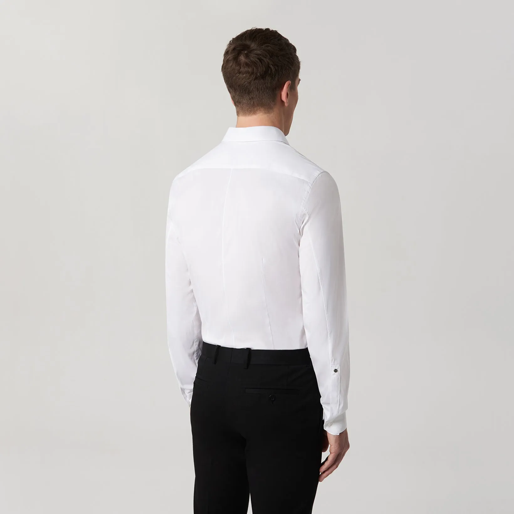 Stretch Cotton Poplin Shirt White sold by Calibre product image thumbnail 5