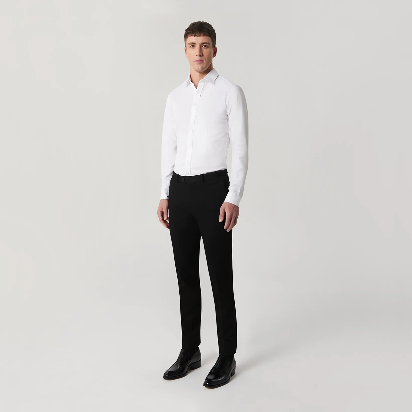 Stretch Cotton Poplin Shirt White sold by Calibre product image thumbnail 2