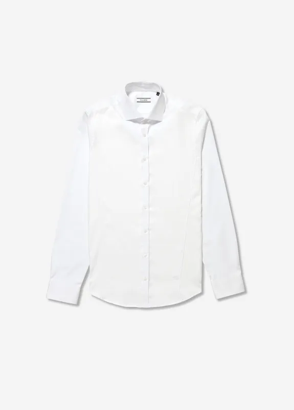 Signature Tailored Twill Shirt White sold by Calibre