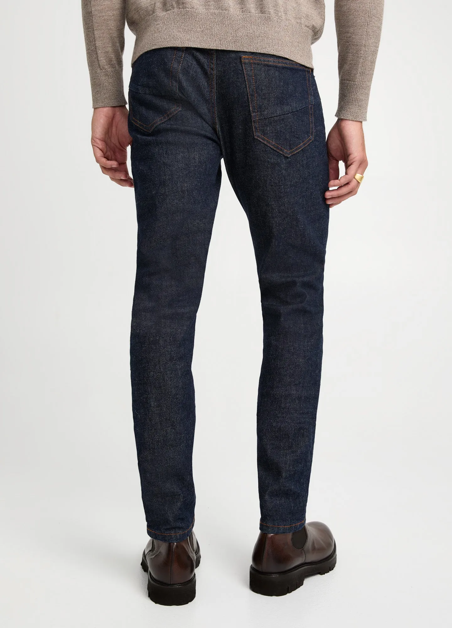 Skinny Fit Organic Denim Jeans Indigo sold by Calibre product image thumbnail 4