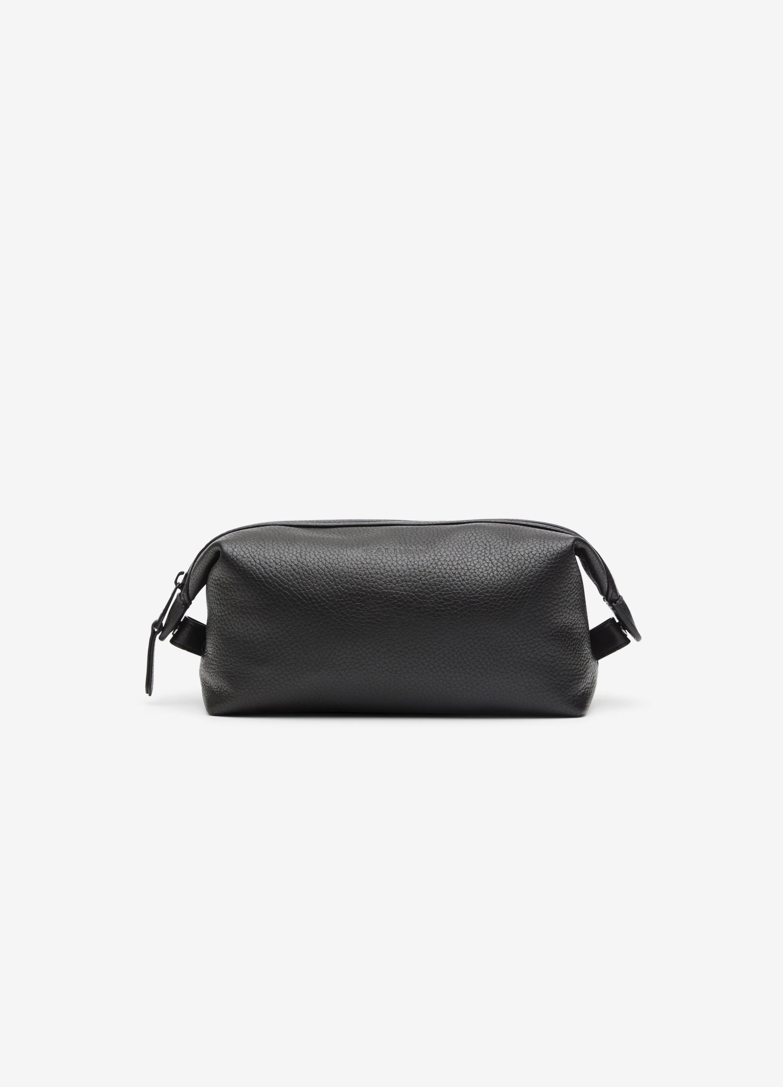 Leather Wash Bag Black sold by Calibre