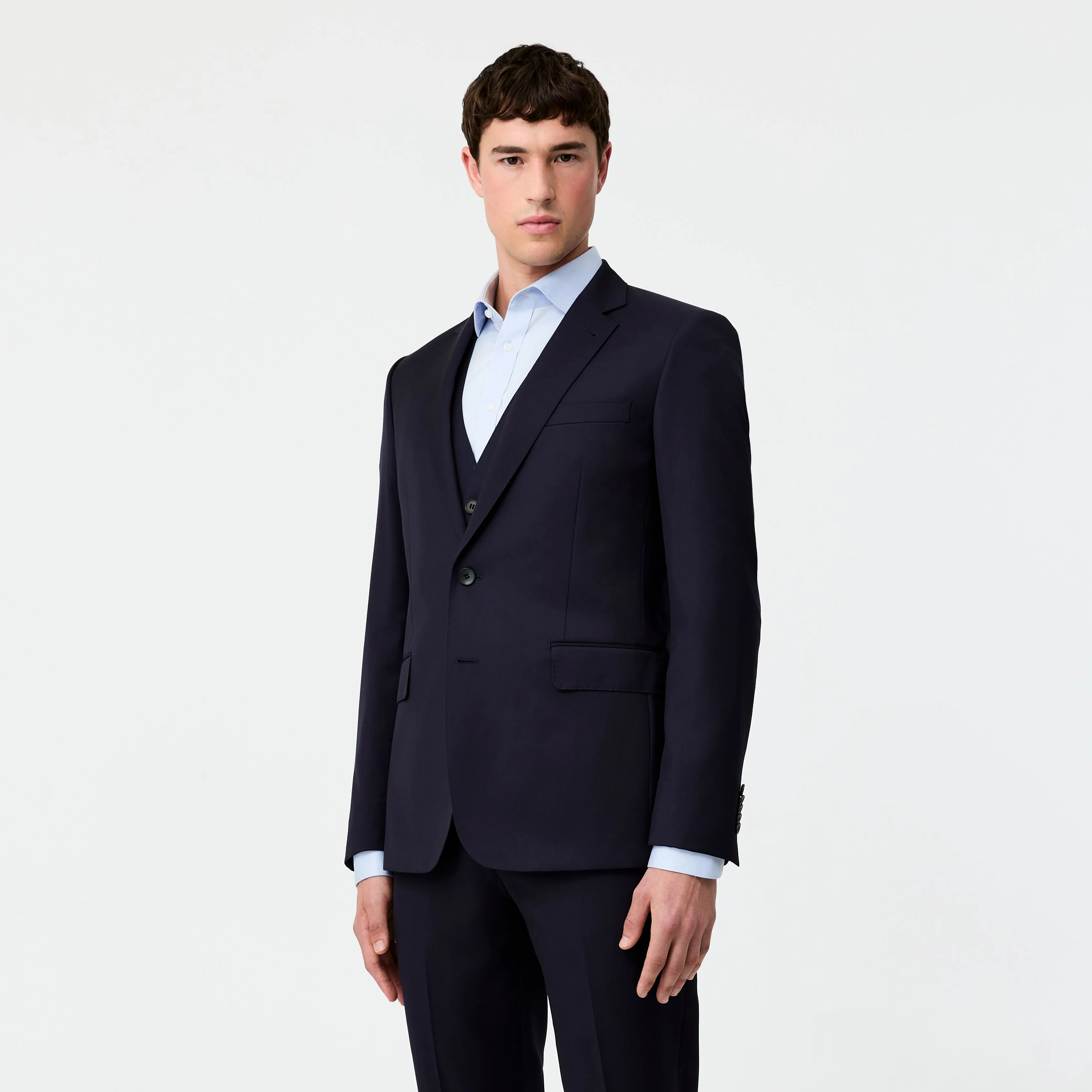 Wool Twill Suit Jacket Navy sold by Calibre product image thumbnail 5