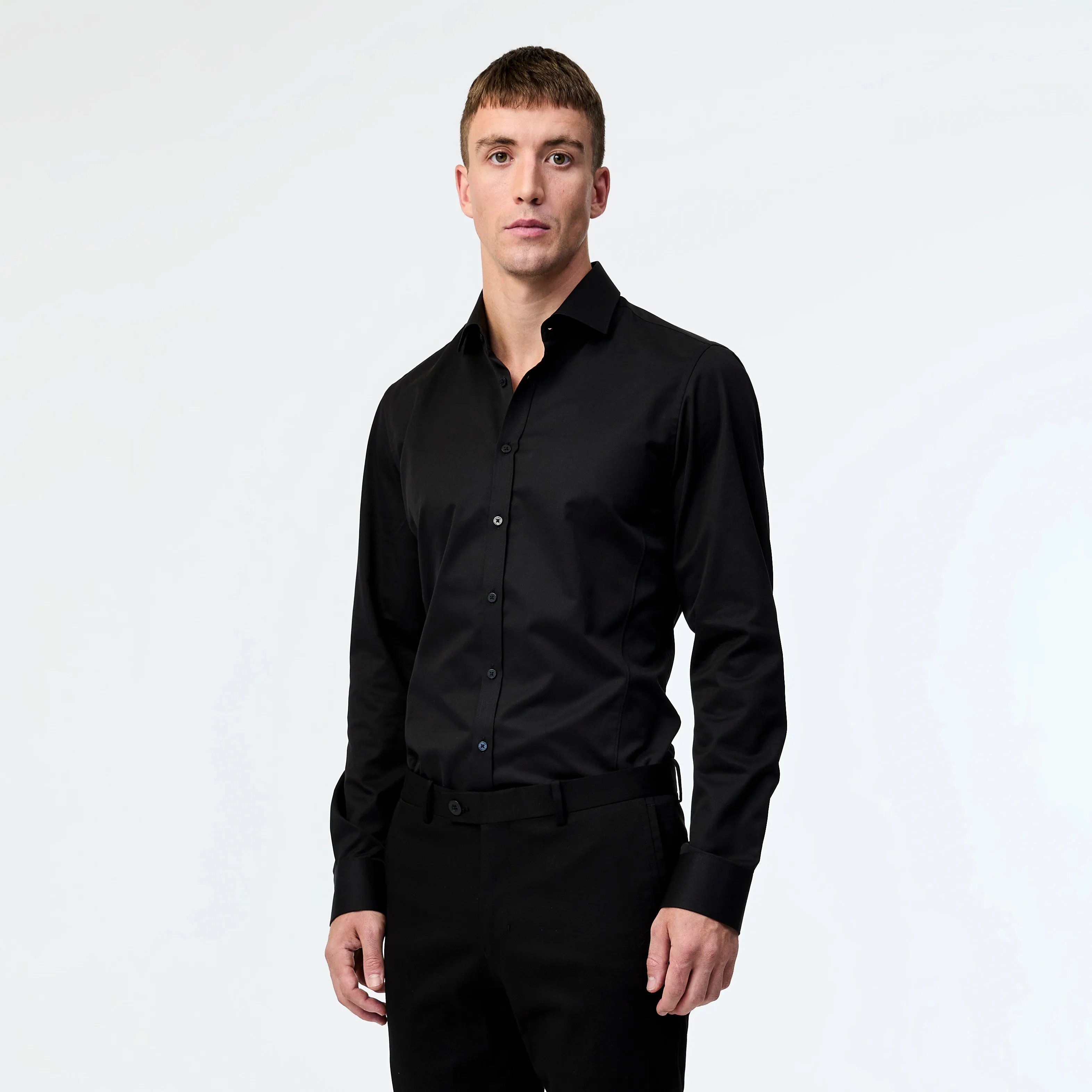 Signature Tailored Twill Shirt Black sold by Calibre product image thumbnail 3