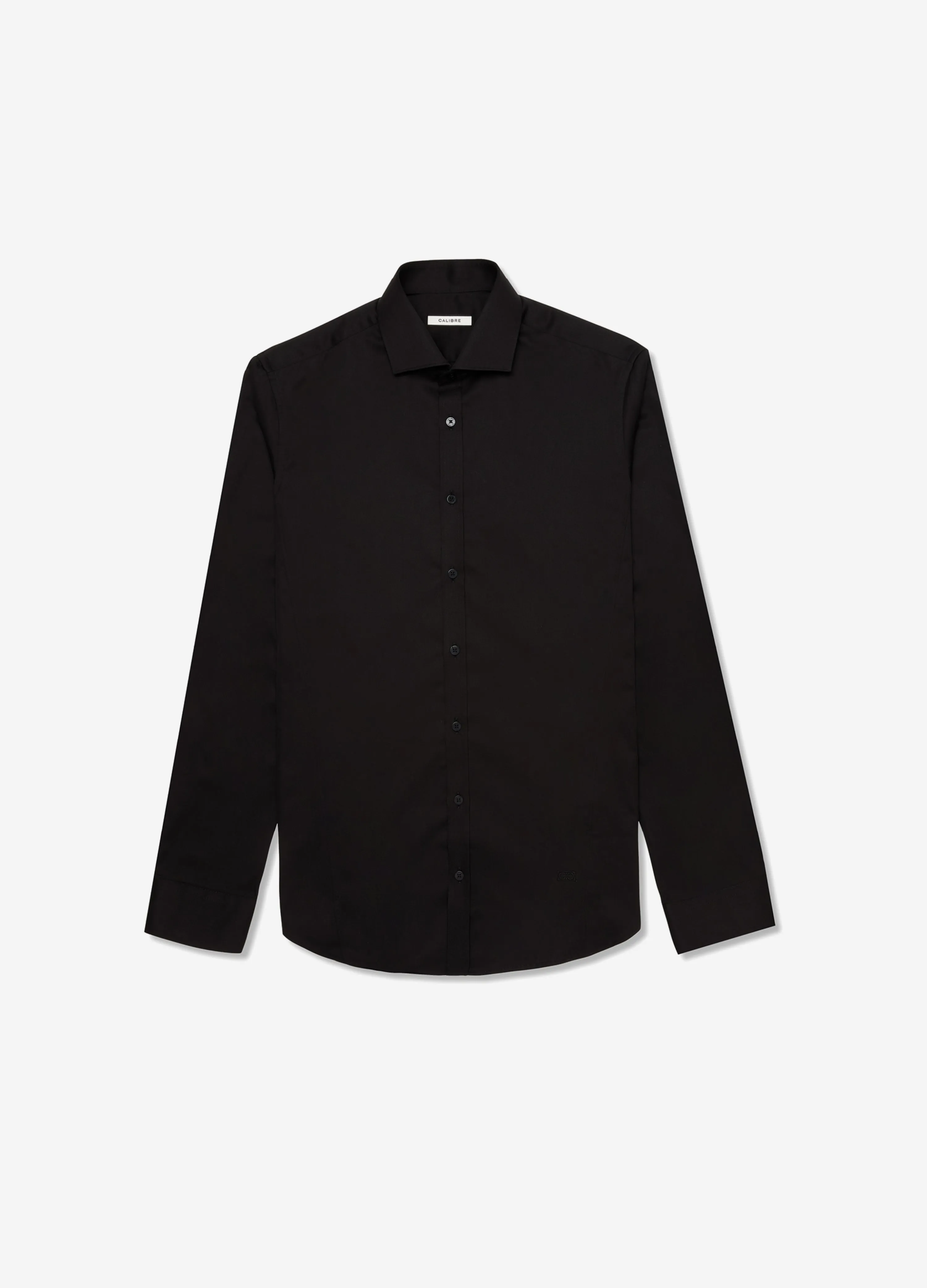 Signature Tailored Twill Shirt Black sold by Calibre