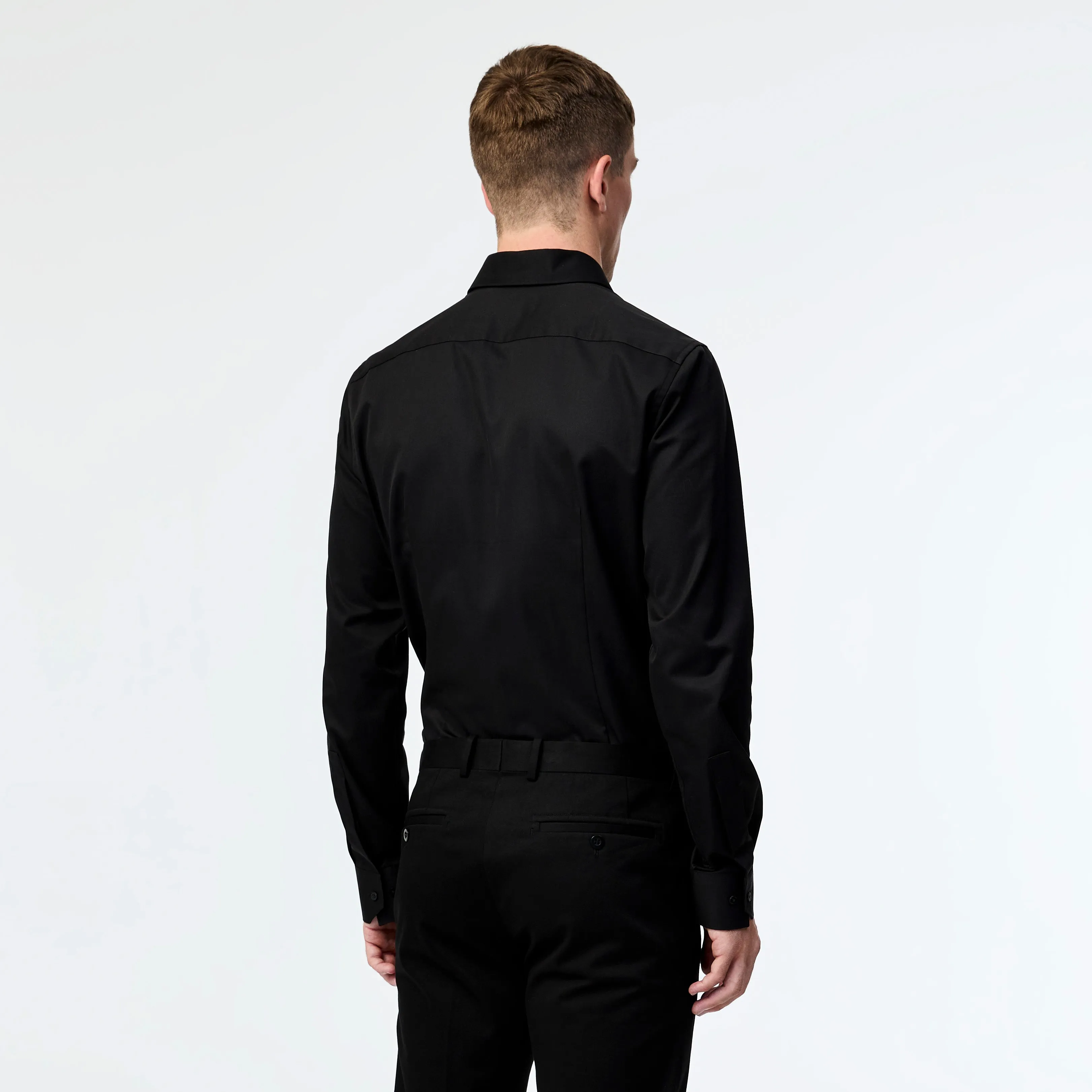 Signature Tailored Twill Shirt Black sold by Calibre product image thumbnail 5