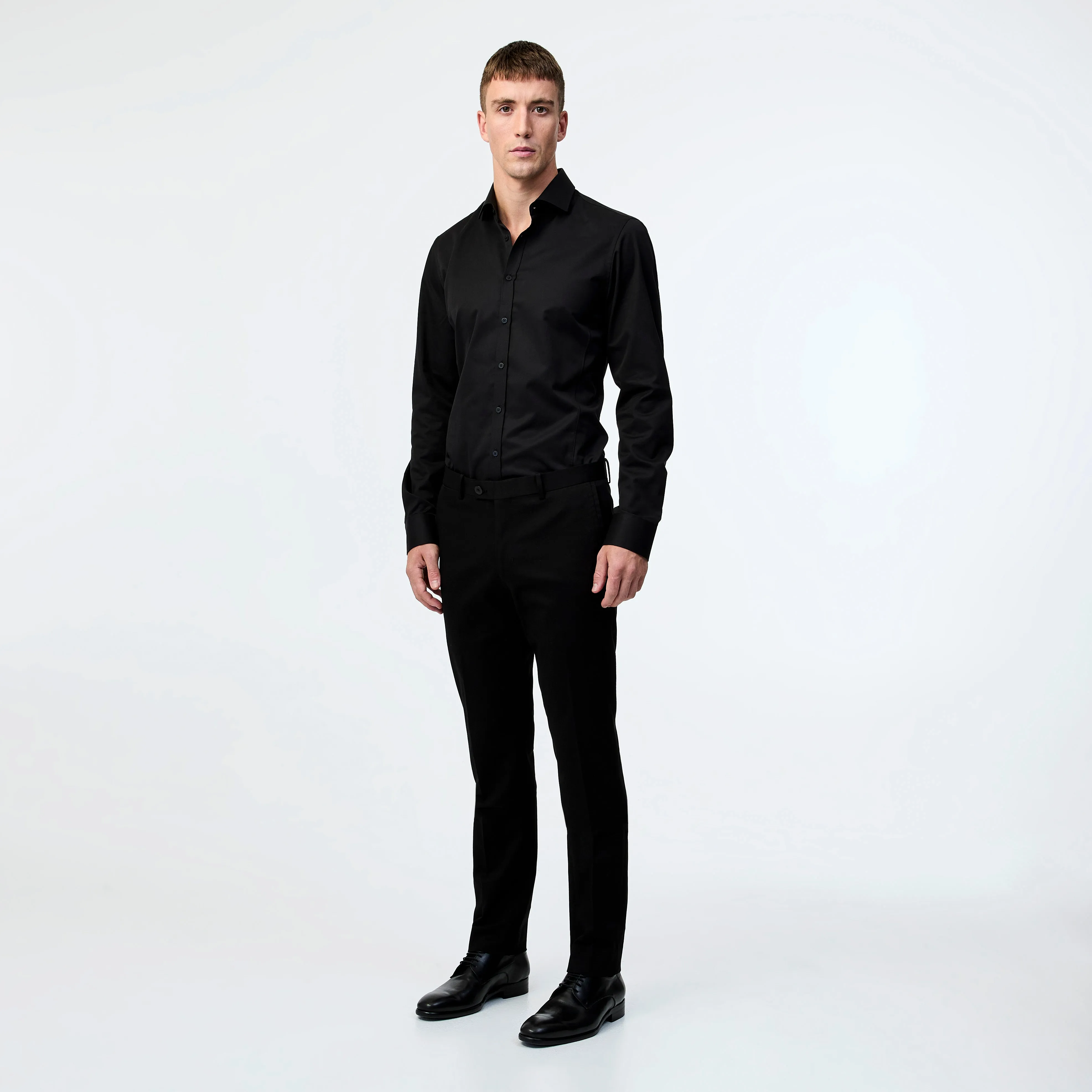 Signature Tailored Twill Shirt Black sold by Calibre product image thumbnail 2