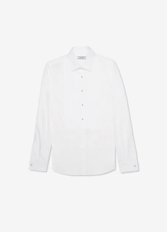Tailored Fit Marcella Bib Tuxedo Shirt White sold by Calibre
