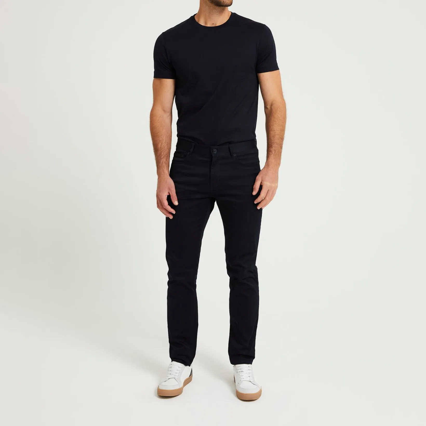 Slim Fit Solid Colour 5 Pocket Jeans Navy sold by Calibre product image thumbnail 2