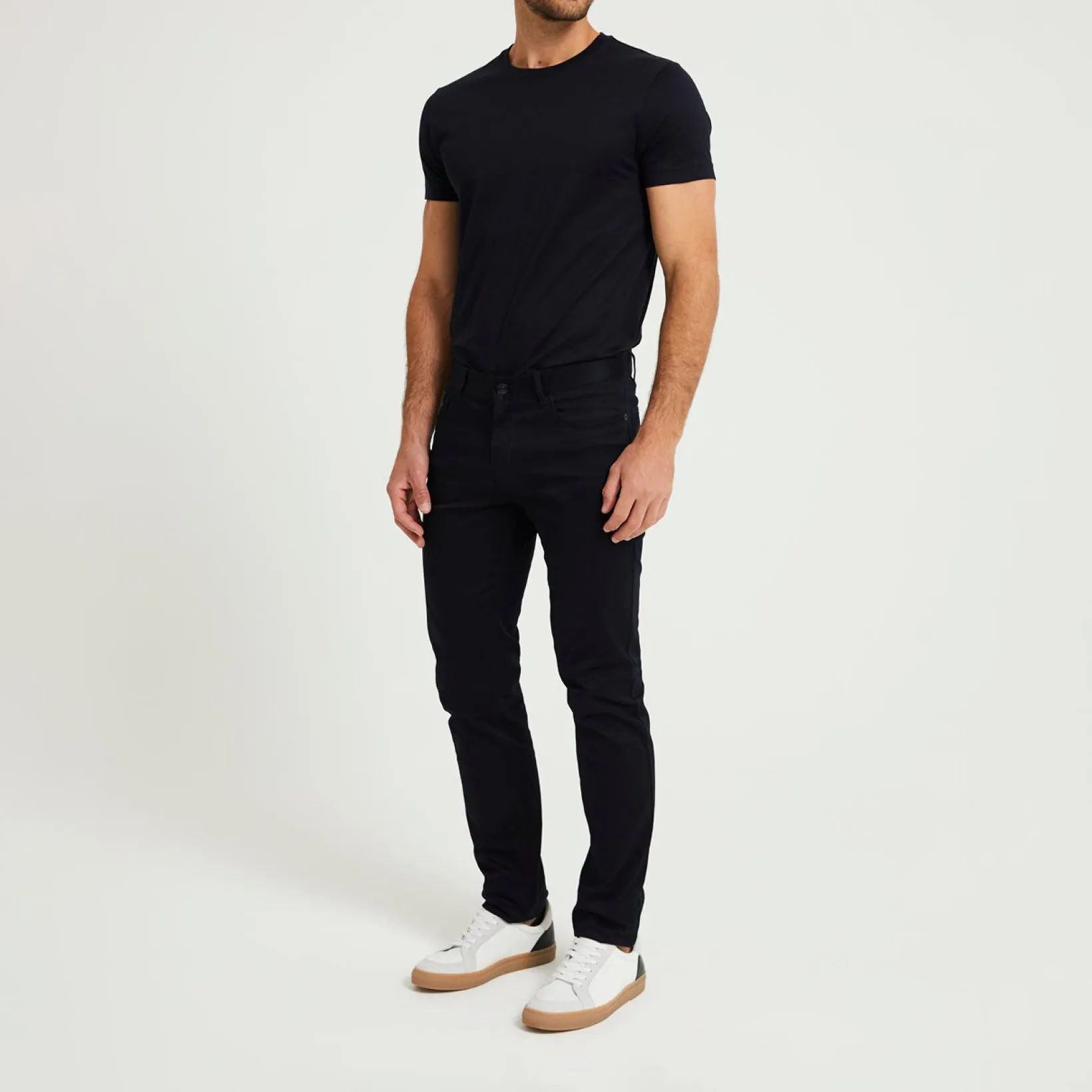 Slim Fit Solid Colour 5 Pocket Jeans Navy sold by Calibre product image thumbnail 3