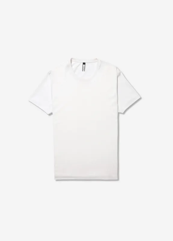 Mercerised Crew Neck T-Shirt White sold by Calibre