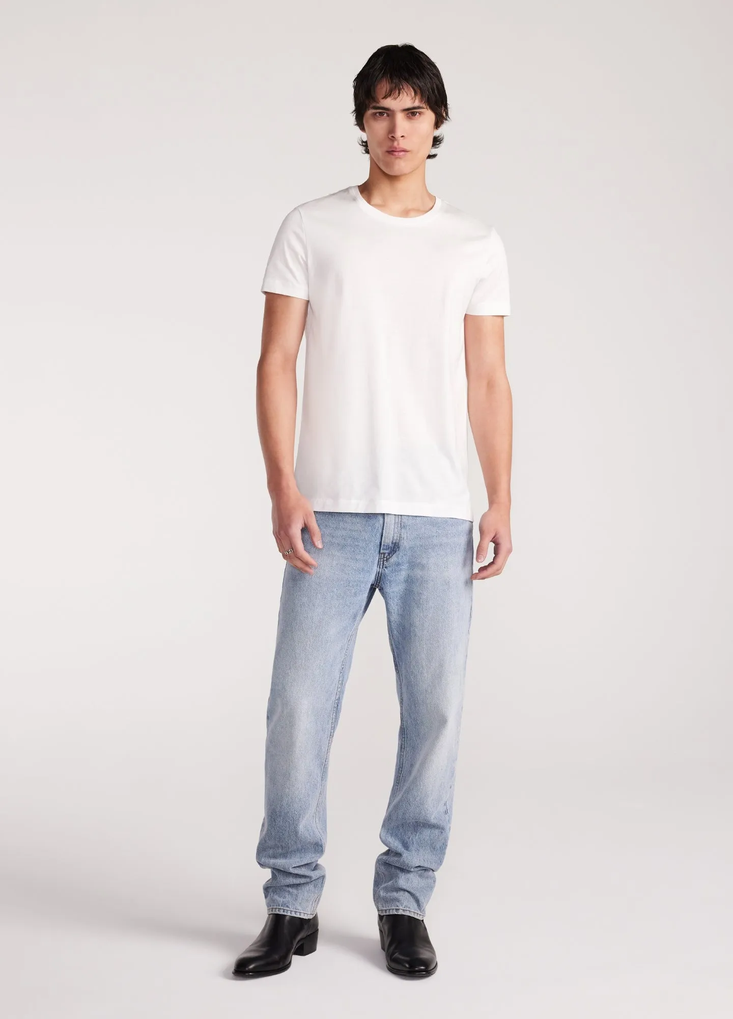 Mercerised Crew Neck T-Shirt White sold by Calibre product image thumbnail 2