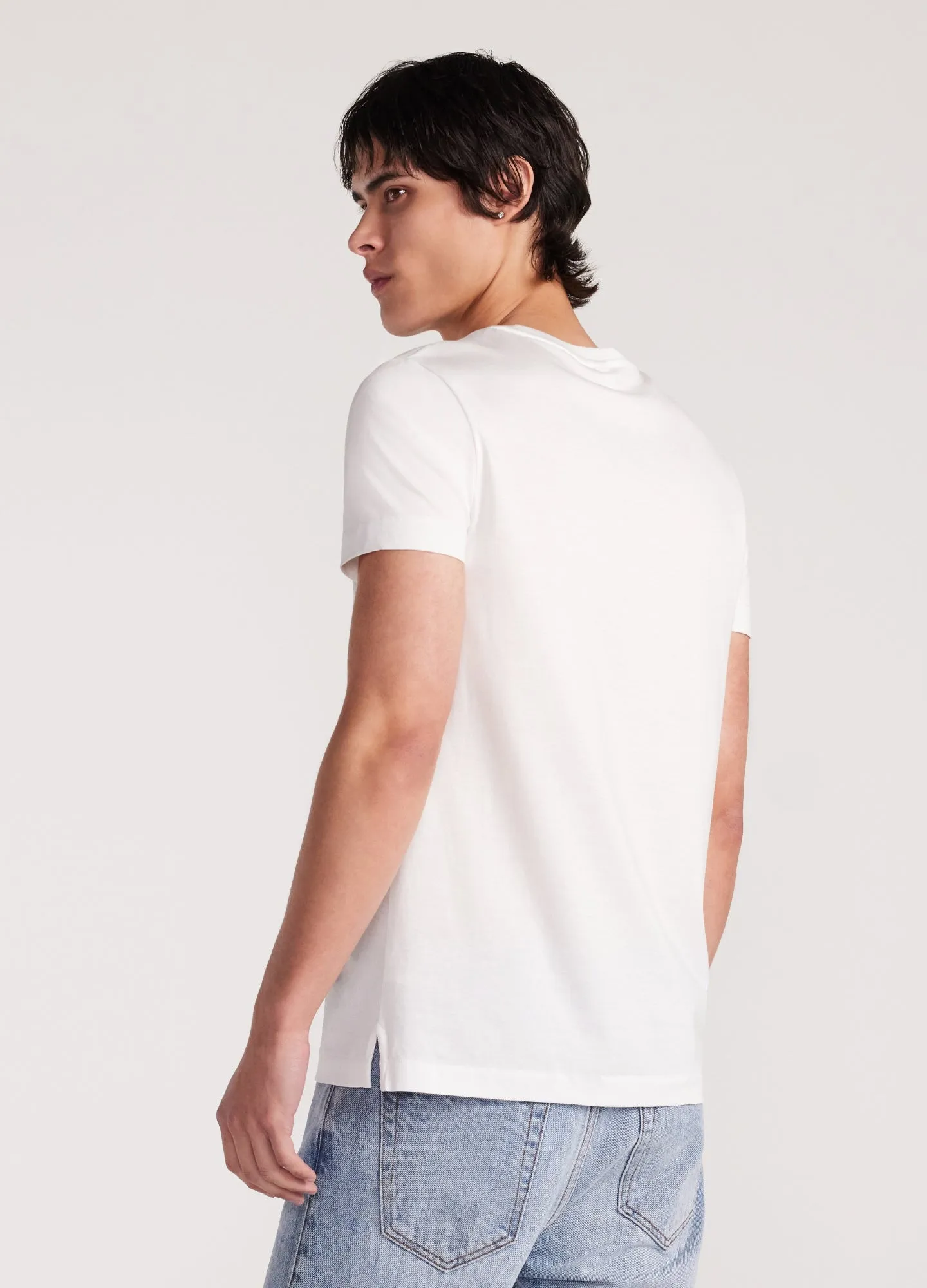 Mercerised Crew Neck T-Shirt White sold by Calibre product image thumbnail 5