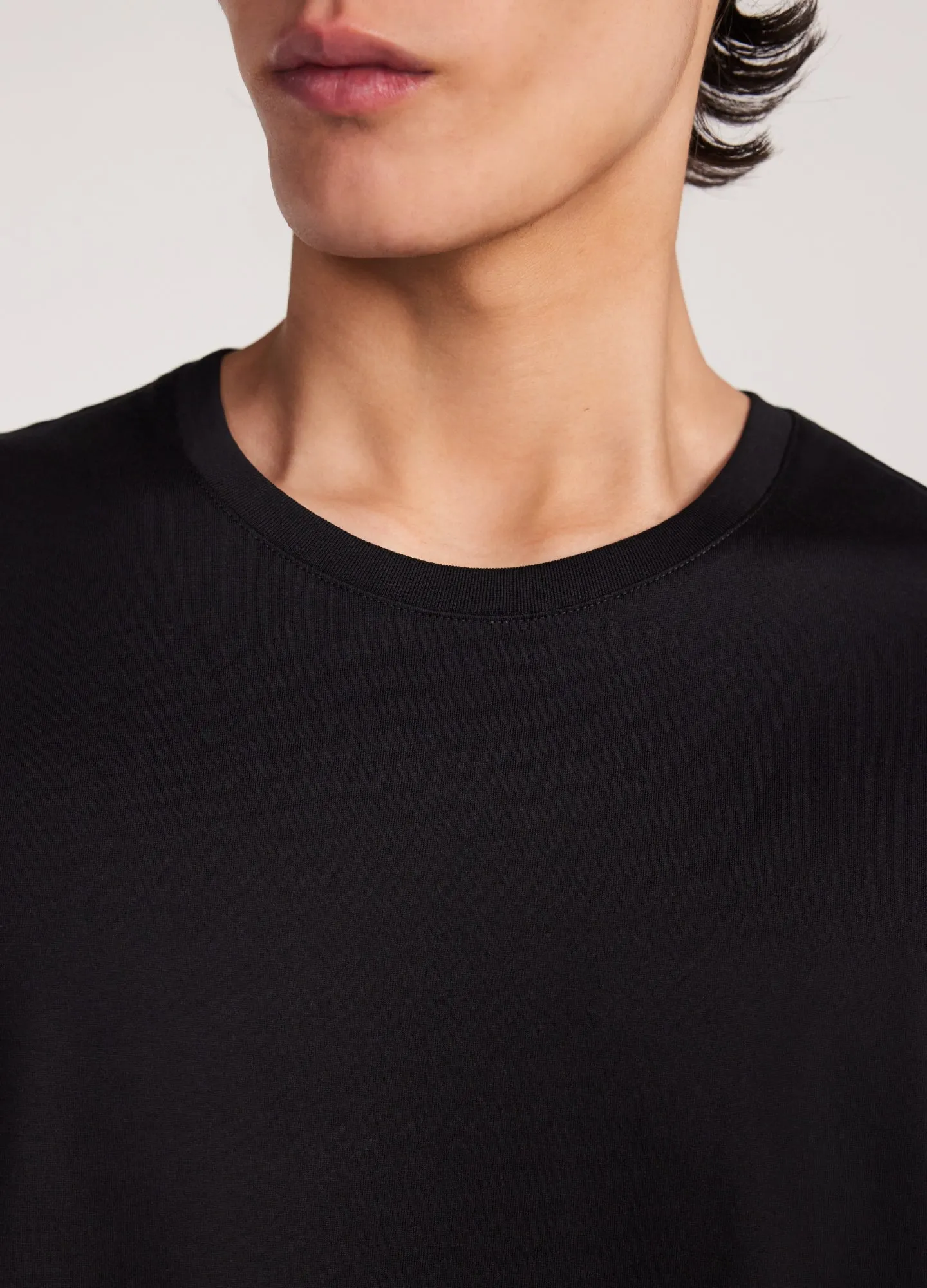 Mercerised Crew Neck T-Shirt Black sold by Calibre product image thumbnail 4