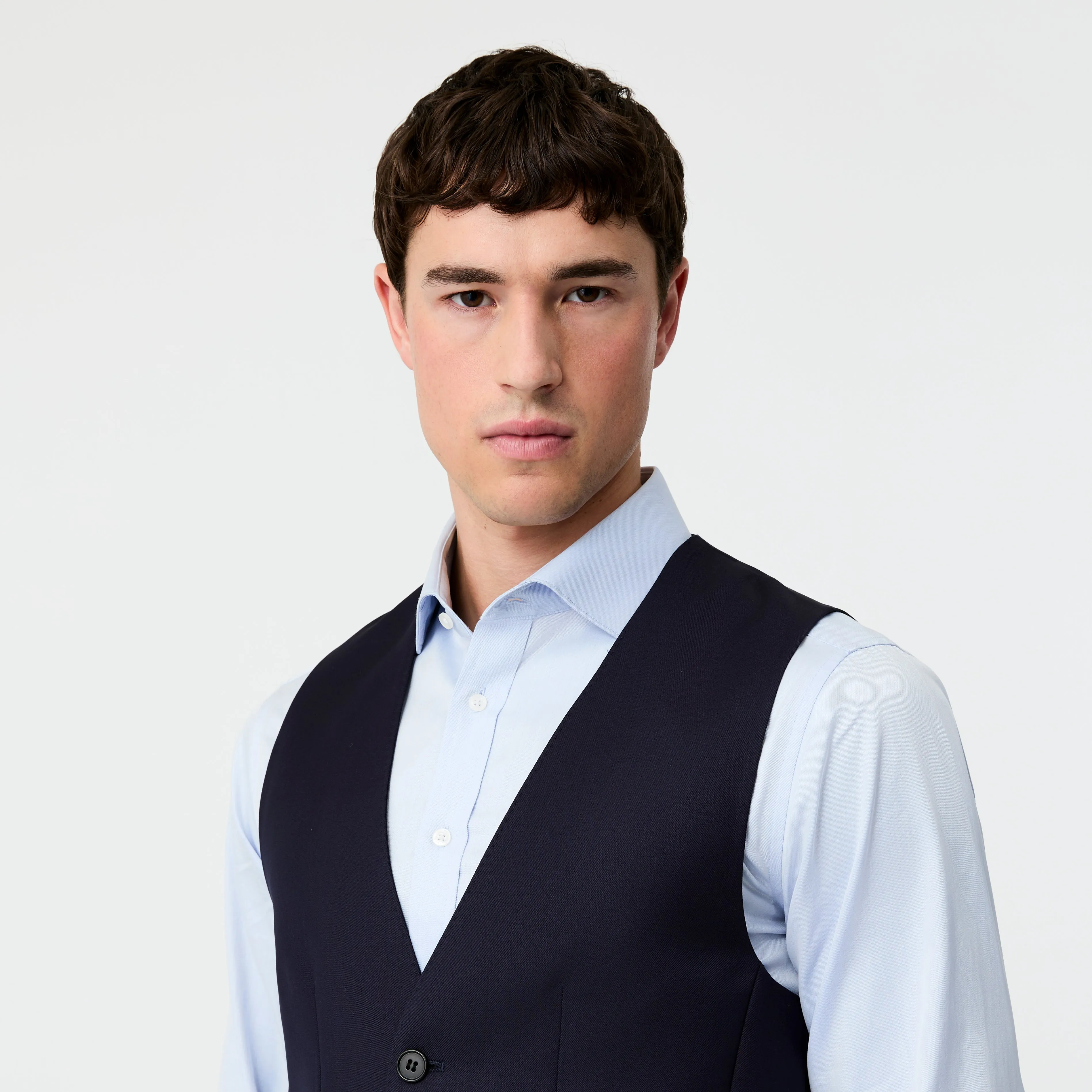 Wool Twill Waistcoat Navy sold by Calibre product image thumbnail 4