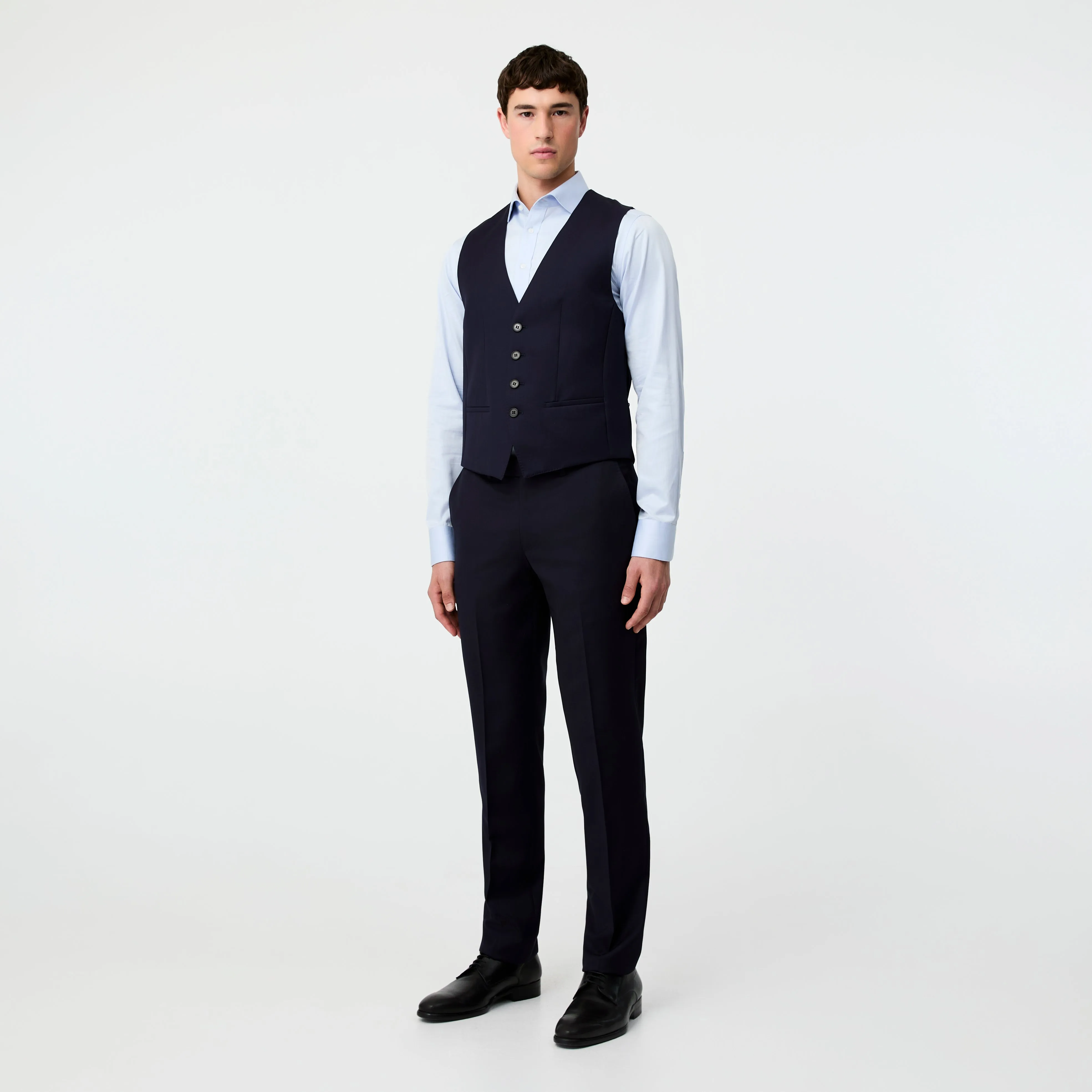 Wool Twill Waistcoat Navy sold by Calibre product image thumbnail 2