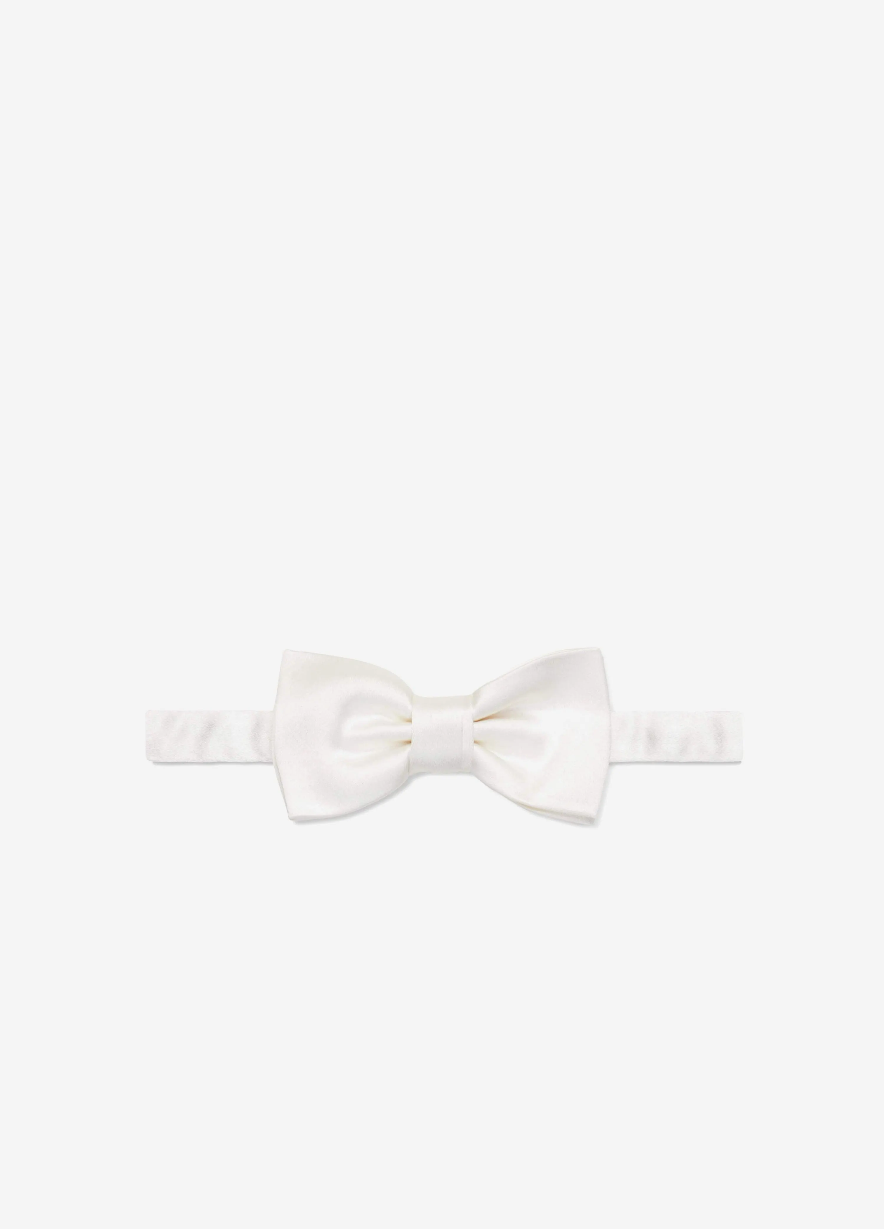 Italian Silk Bow Tie Ivory sold by Calibre