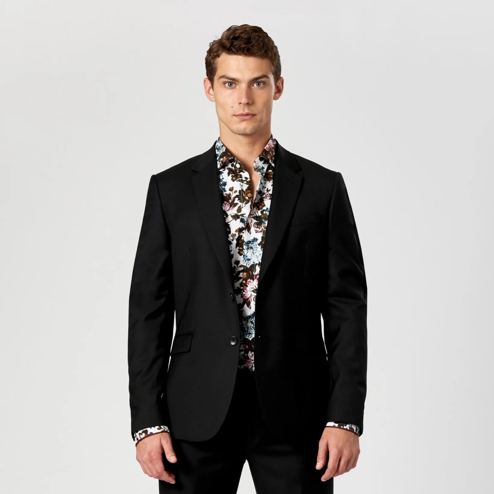 Slim-Fit Wool Suit Jacket Black sold by Calibre product image thumbnail 2