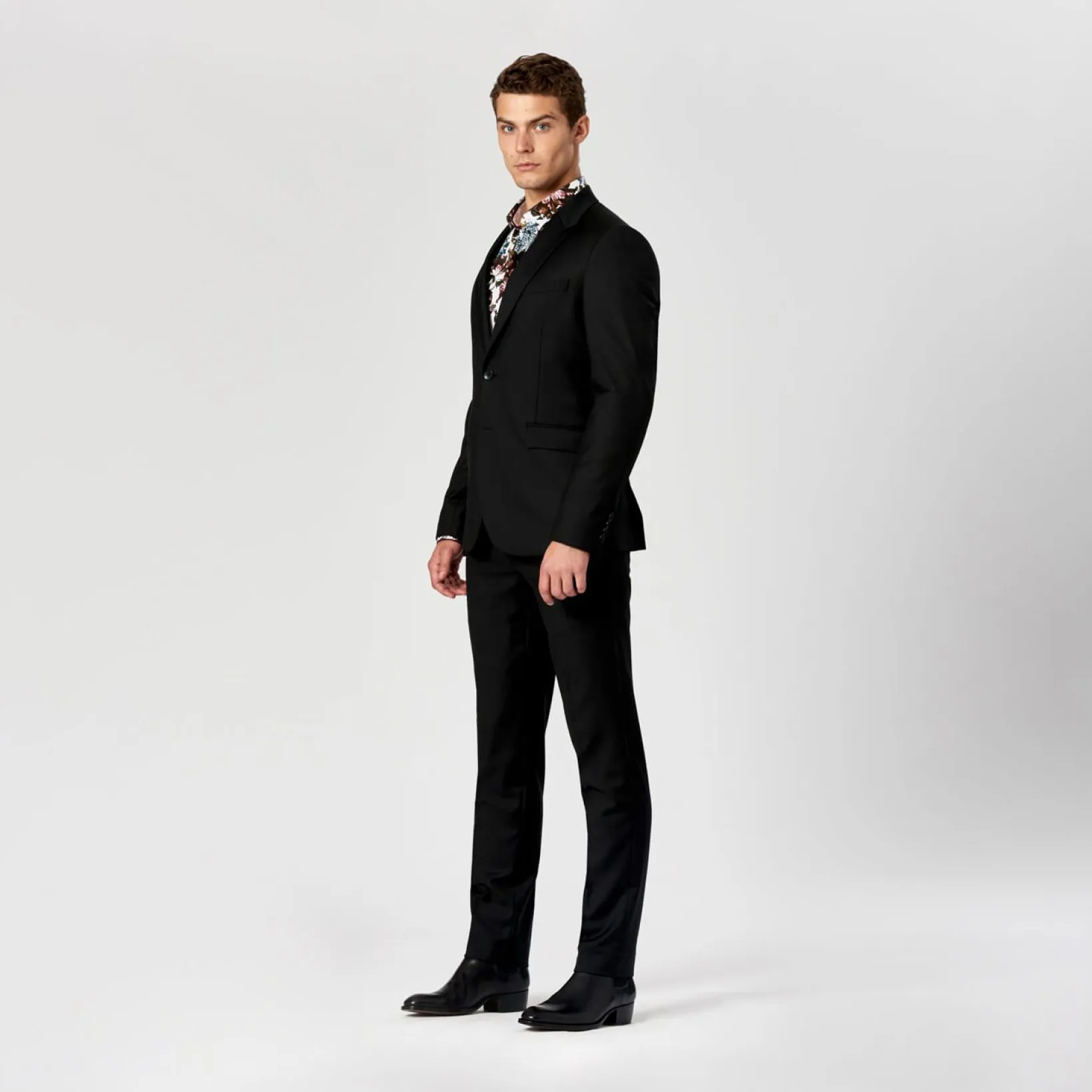 Slim-Fit Wool Suit Jacket Black sold by Calibre product image thumbnail 3