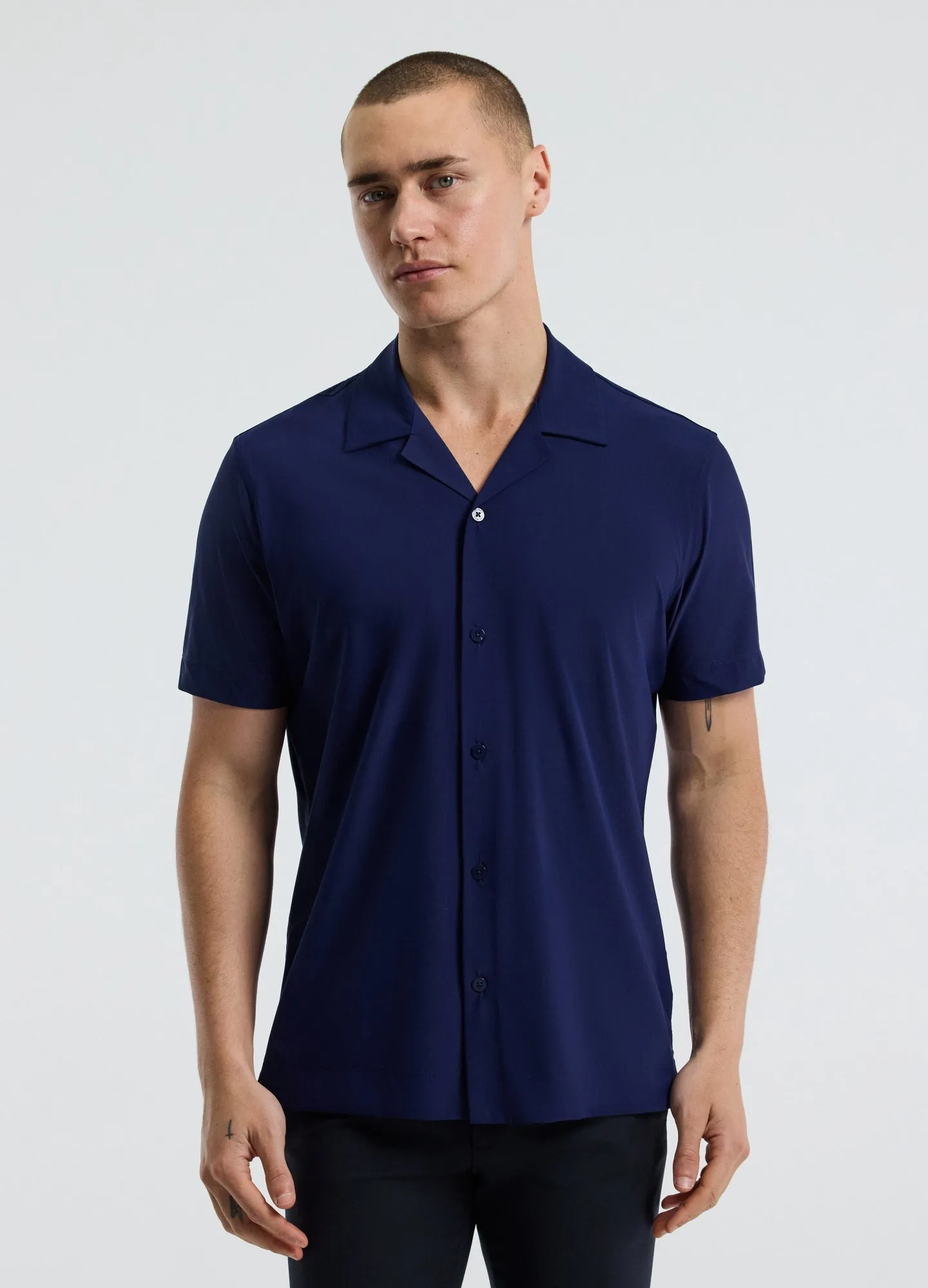 Performance Cuban Collar Shirt Royal Blue sold by Calibre product image thumbnail 3