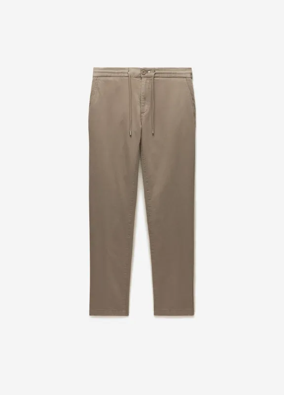 Dobby Denim Drawstring Pants Sand sold by Calibre