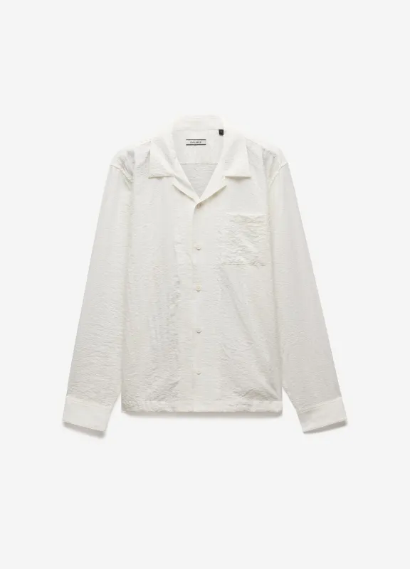 Crinkled Silk Blend Shirt Off White sold by Calibre