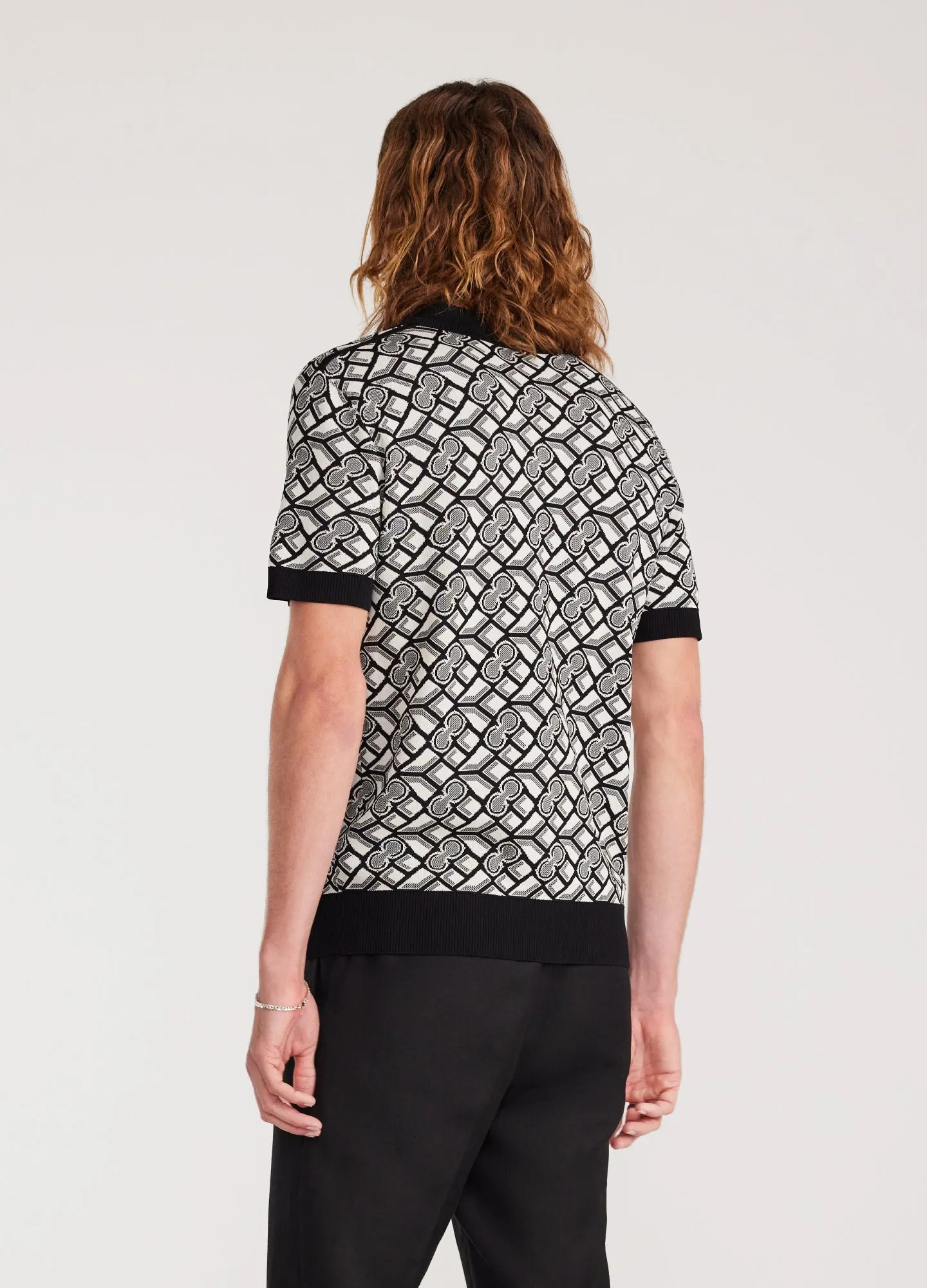 Monogram Tech Knit Polo Black sold by Calibre product image thumbnail 5