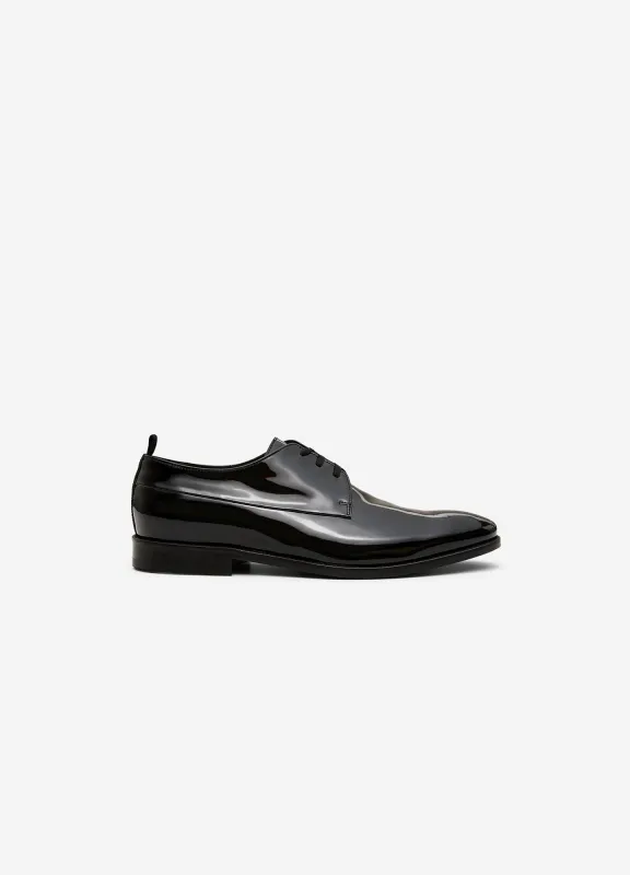 Patent Leather Derby Black sold by Calibre