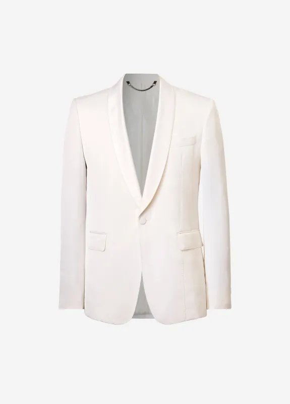 Shawl Collar Tuxedo Jacket Ivory sold by Calibre