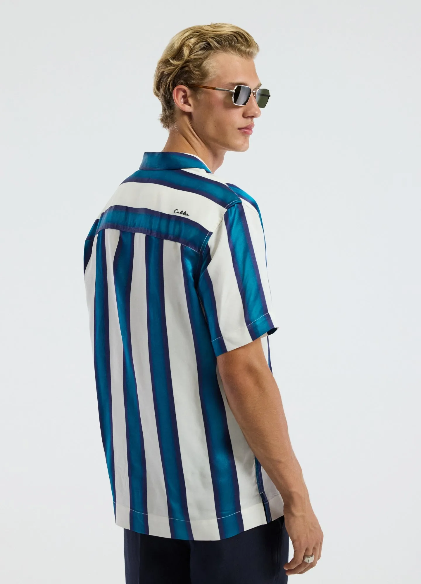 Ombre Stripe Short Sleeved Shirt Pacific sold by Calibre product image thumbnail 5