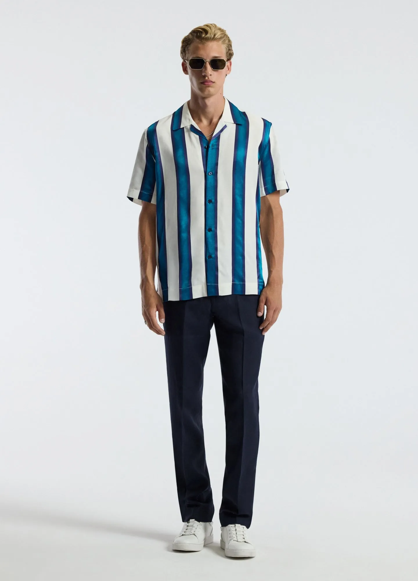 Ombre Stripe Short Sleeved Shirt Pacific sold by Calibre product image thumbnail 2
