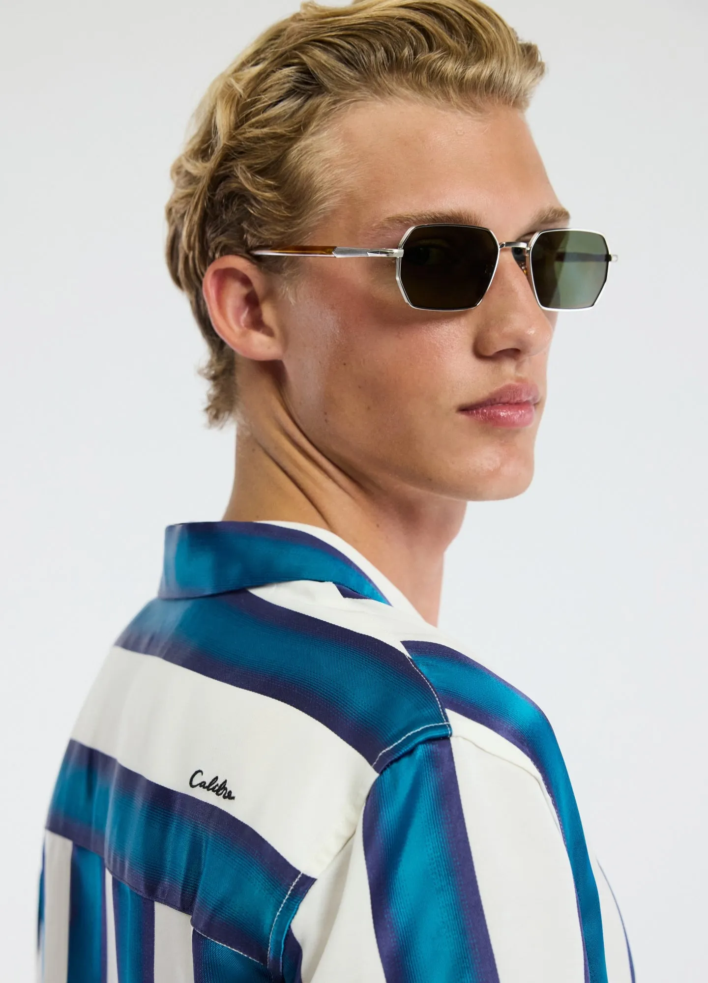 Ombre Stripe Short Sleeved Shirt Pacific sold by Calibre product image thumbnail 4