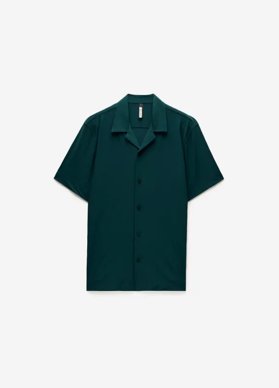Performance Cuban Collar Shirt Jade sold by Calibre