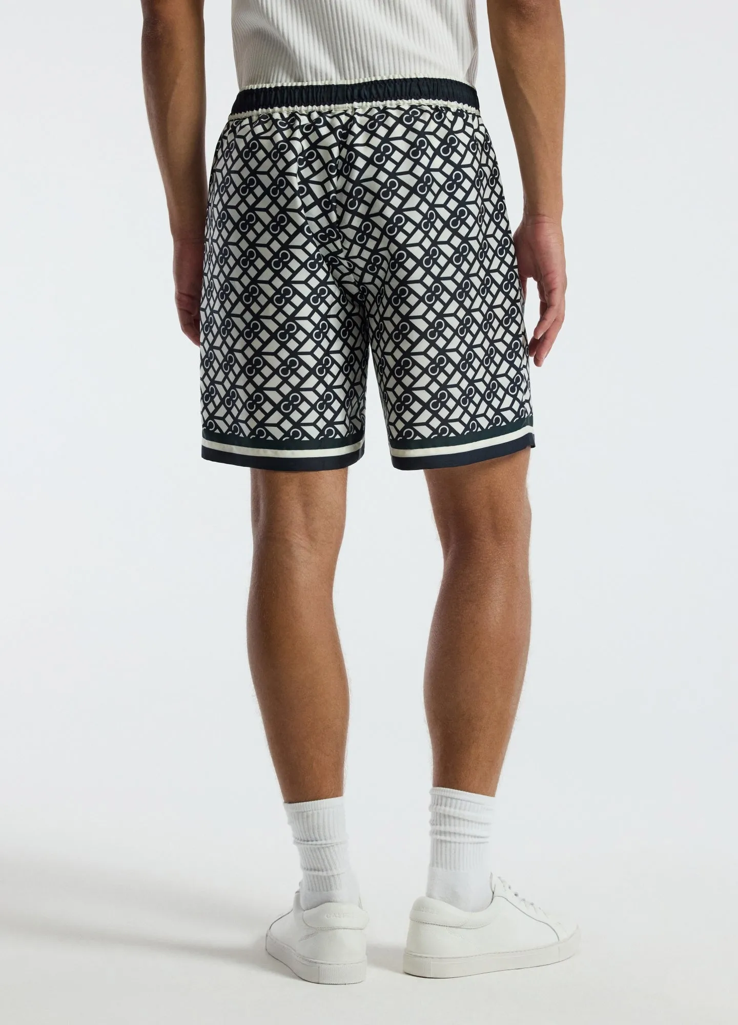 Monogram Scarf Print Shorts Navy sold by Calibre product image thumbnail 5