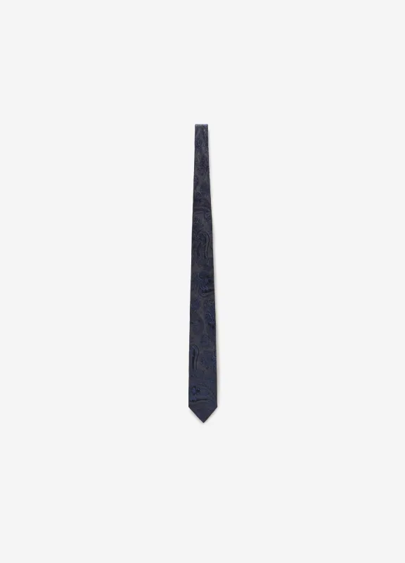 Midnight Paisley Jacquard Tie Midnight sold by Calibre