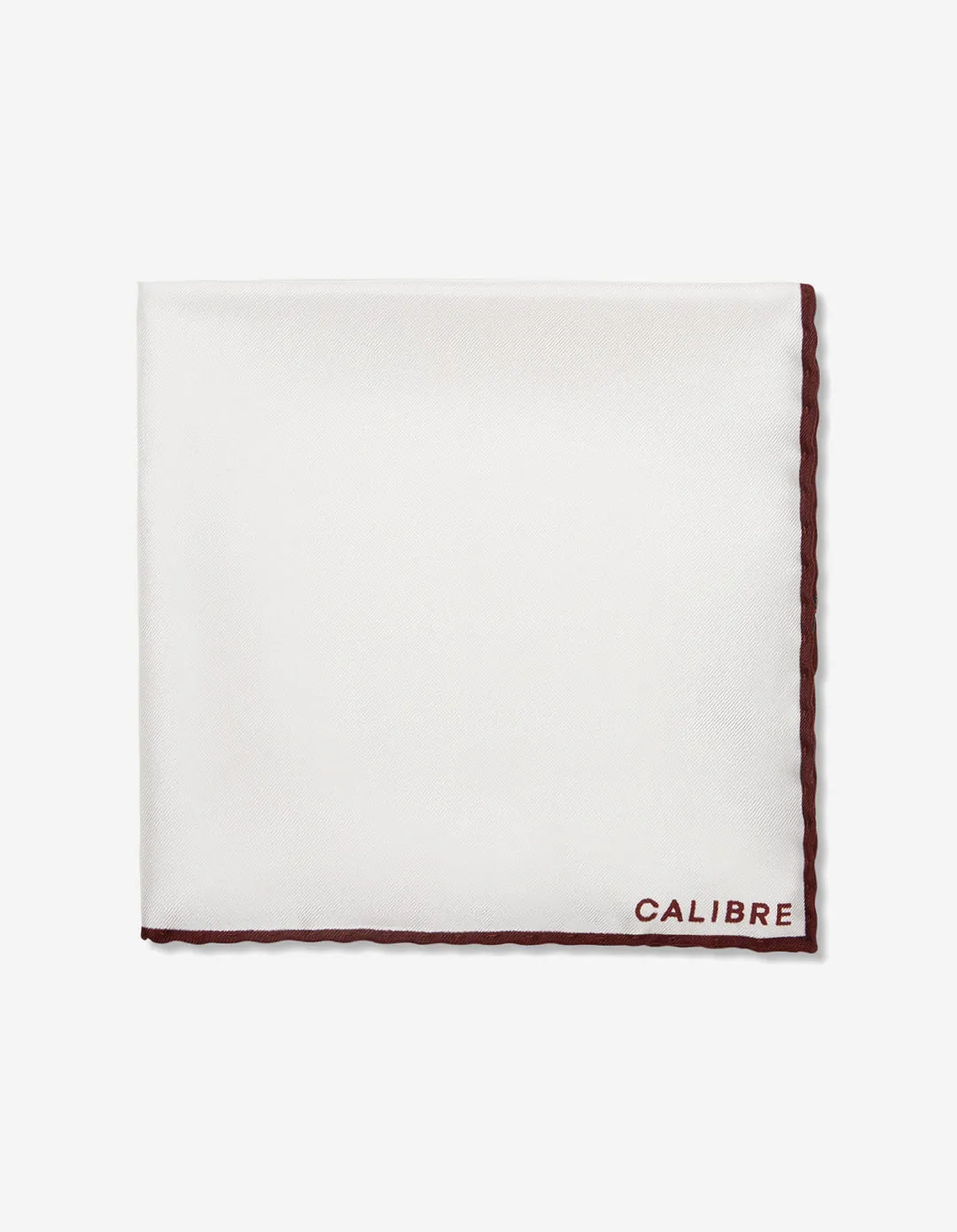 Silk Border Pocket Square Burgundy Combo sold by Calibre product image thumbnail 2