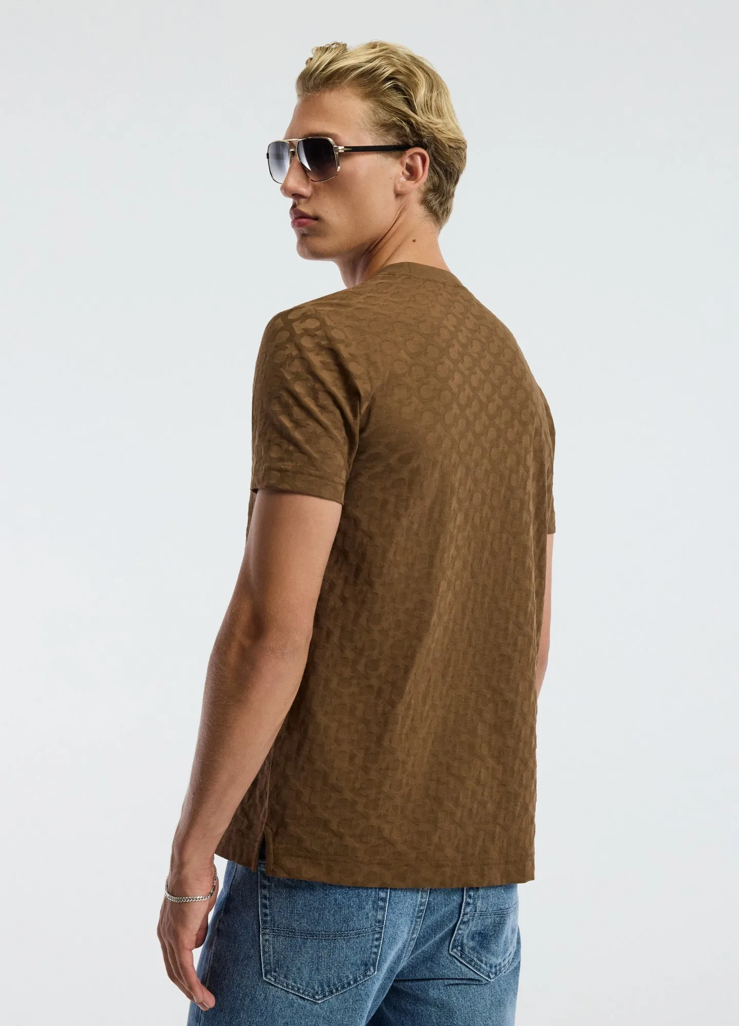 CALIBRE Jacquard T-shirt Toffee sold by Calibre product image thumbnail 5