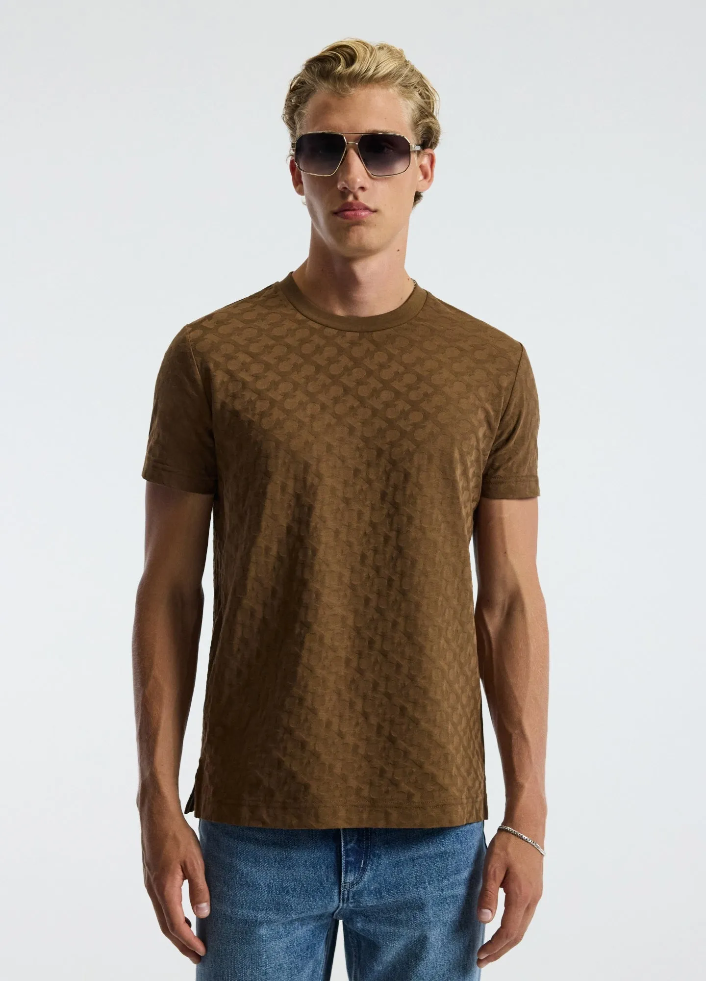 CALIBRE Jacquard T-shirt Toffee sold by Calibre product image thumbnail 3