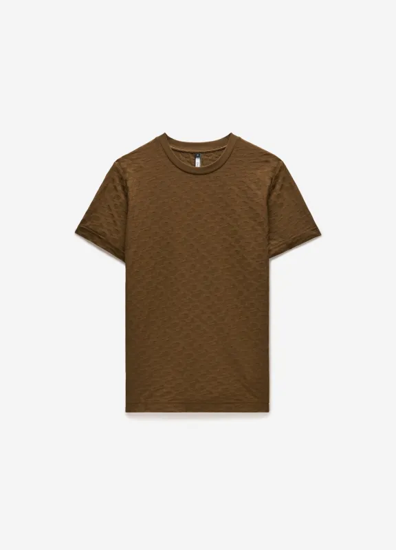 CALIBRE Jacquard T-shirt Toffee sold by Calibre