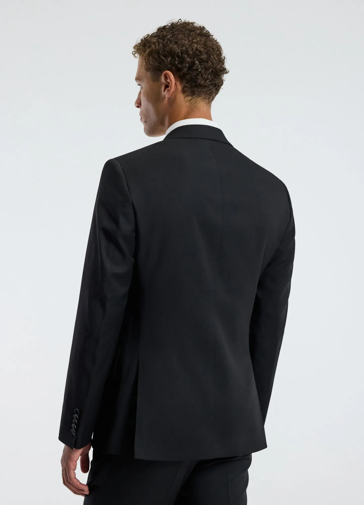 Wool Twill Suit Jacket Black sold by Calibre product image thumbnail 5